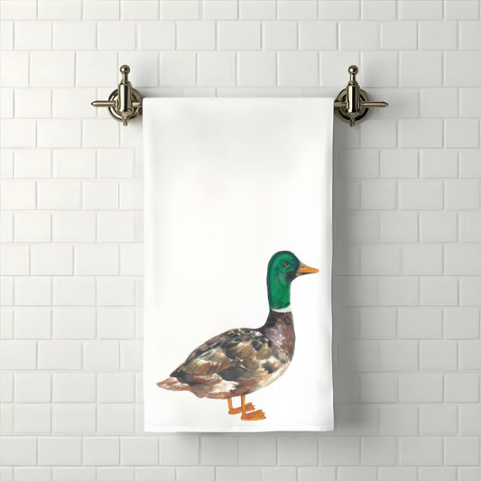 Mallard Duck Bathroom Towel - MerikaArt