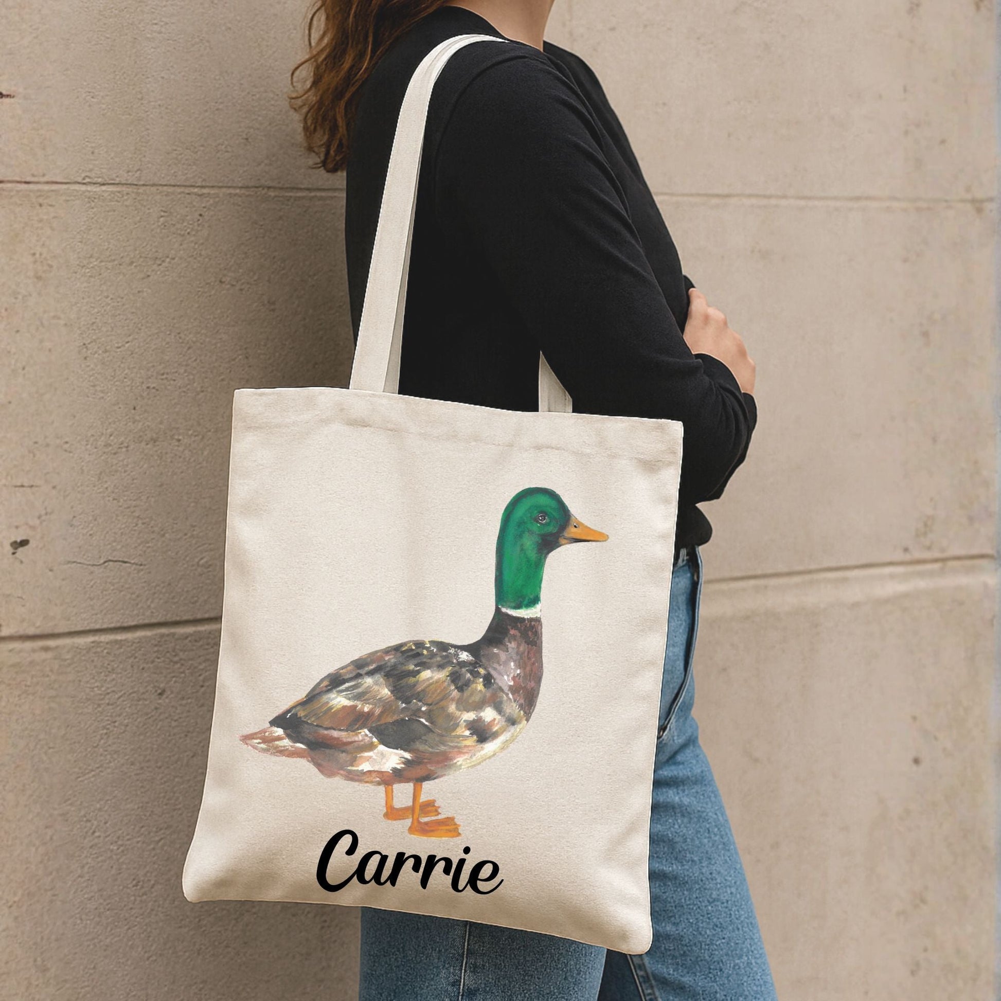 Mallard Duck Canvas Tote Bag - MerikaArt