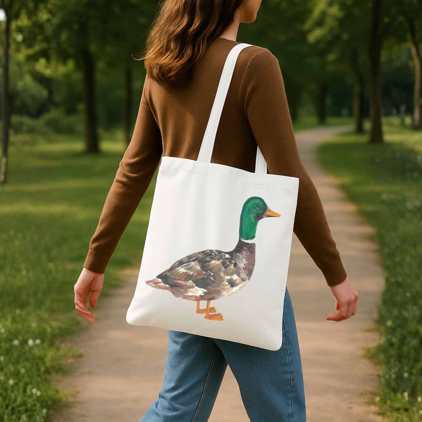 Mallard Duck Canvas Tote Bag - MerikaArt