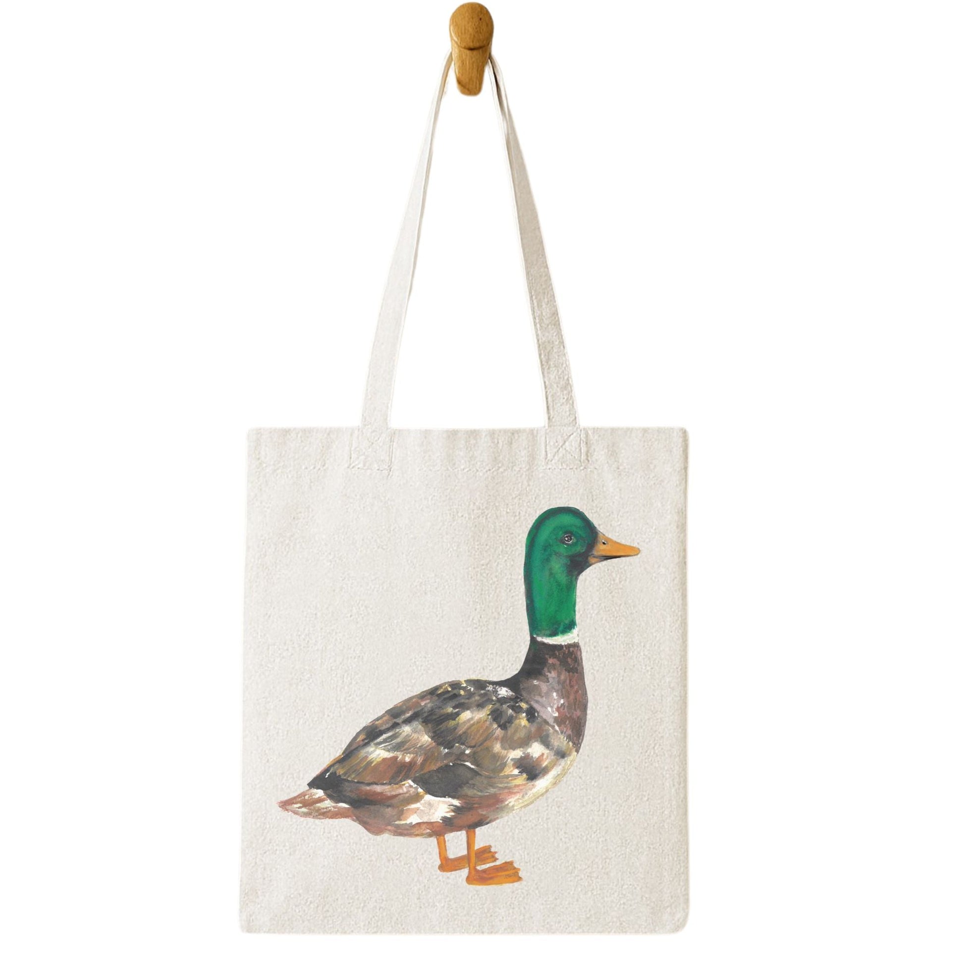Mallard Duck Canvas Tote Bag - MerikaArt