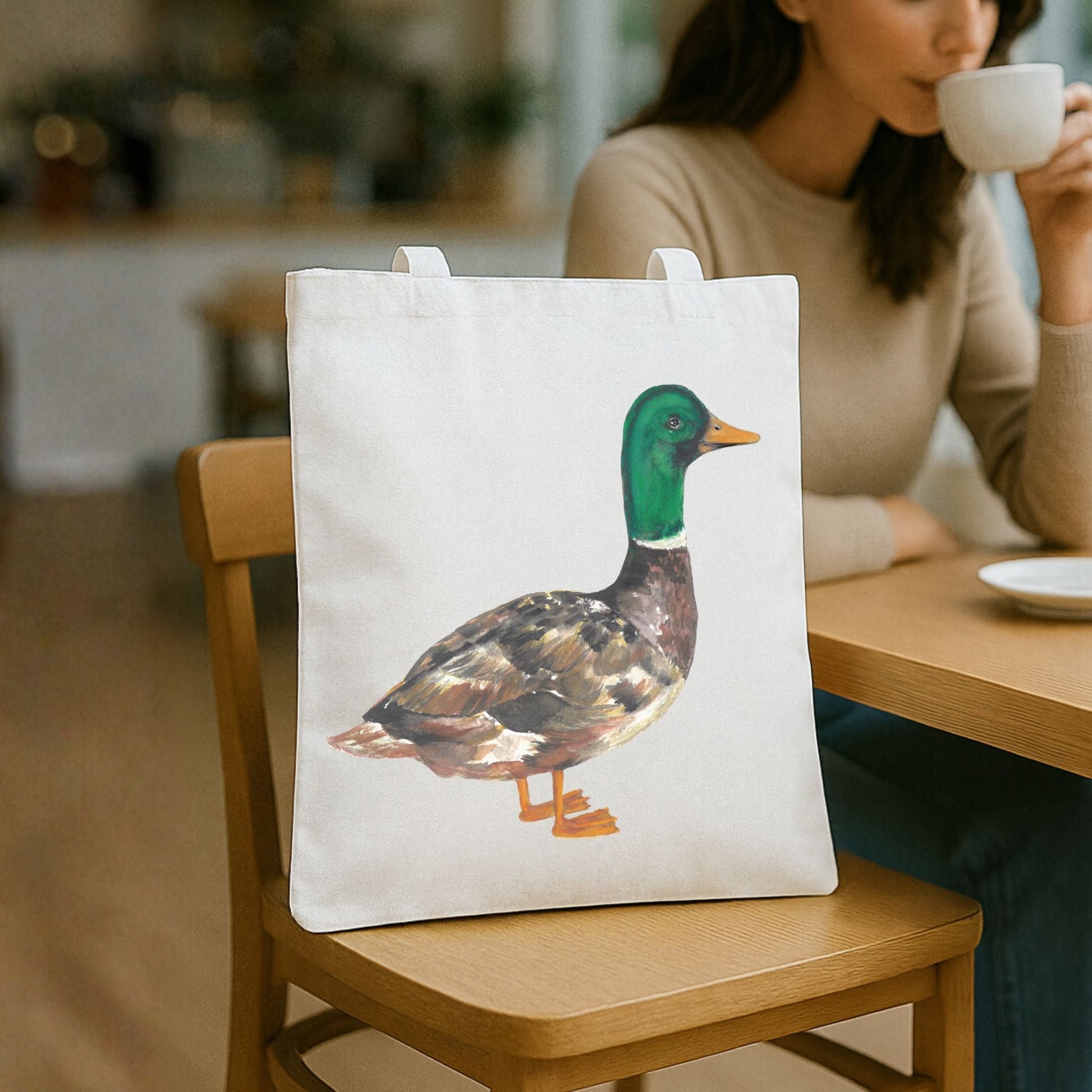 Mallard Duck Canvas Tote Bag - MerikaArt