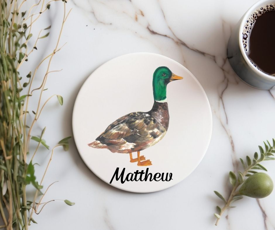 Mallard Duck Ceramic Coaster - MerikaArt