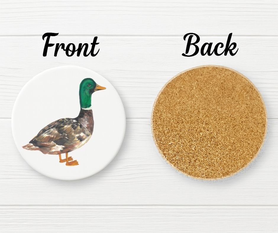 Mallard Duck Ceramic Coaster - MerikaArt