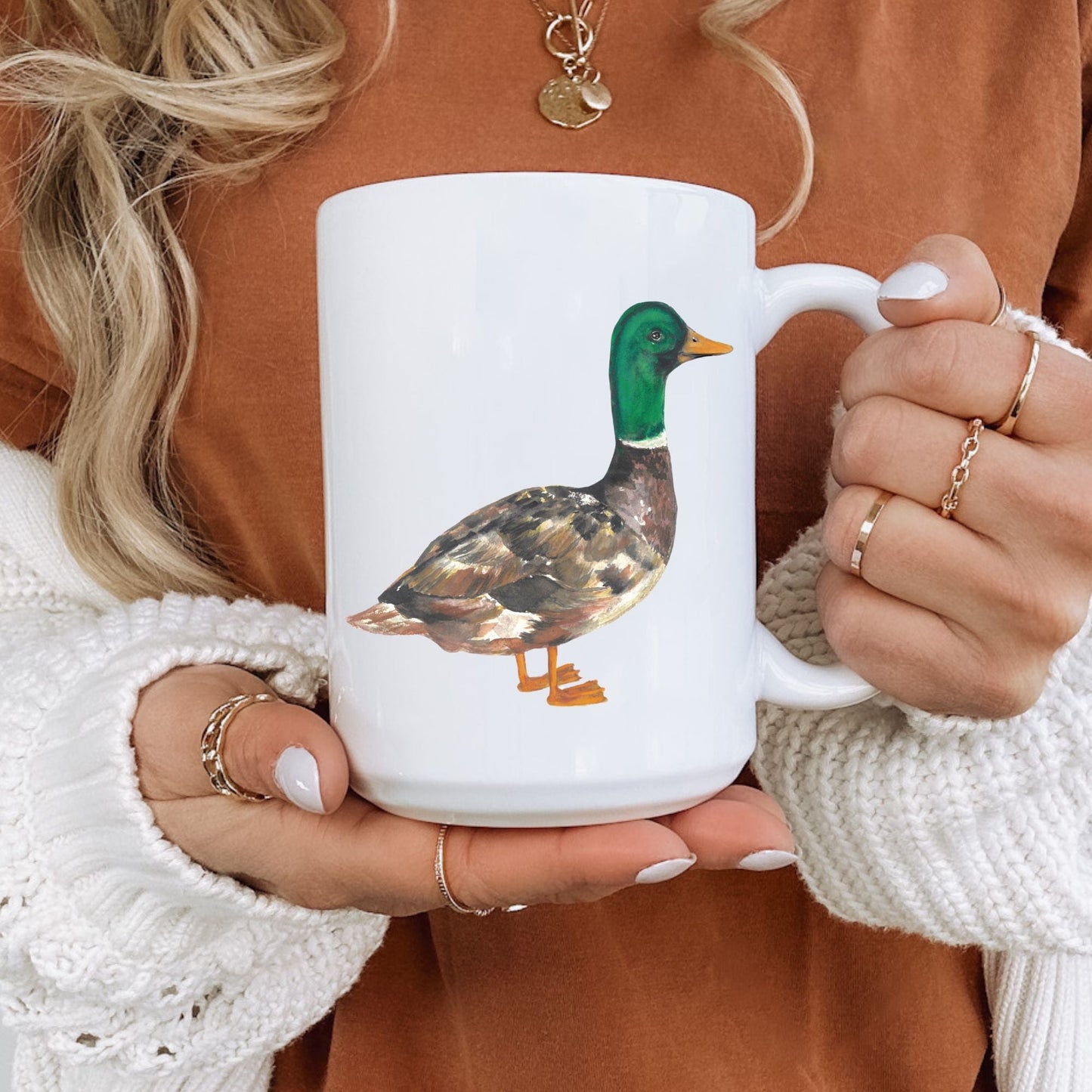 Mallard Duck Ceramic Coffee Mug - MerikaArt