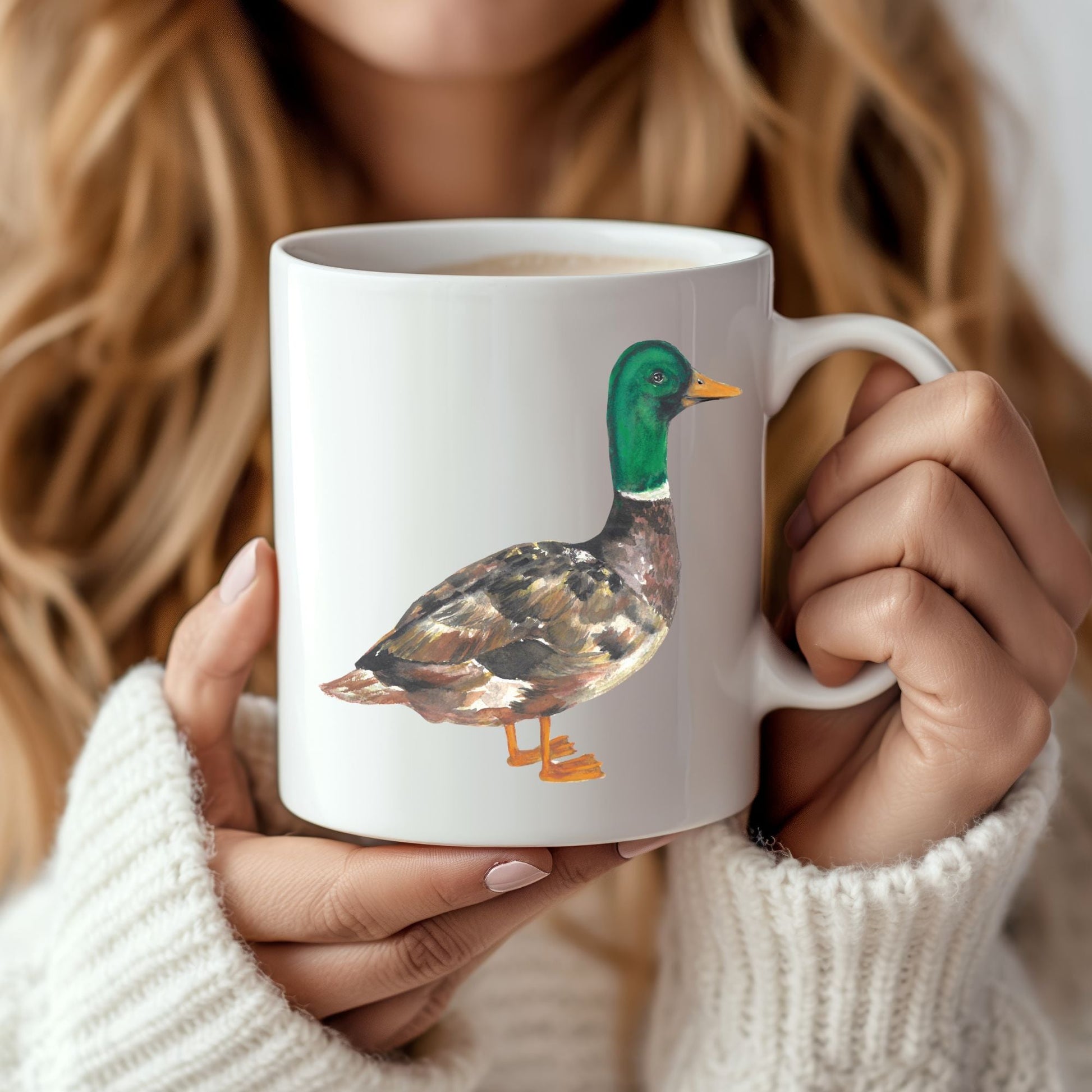 Mallard Duck Ceramic Coffee Mug - MerikaArt