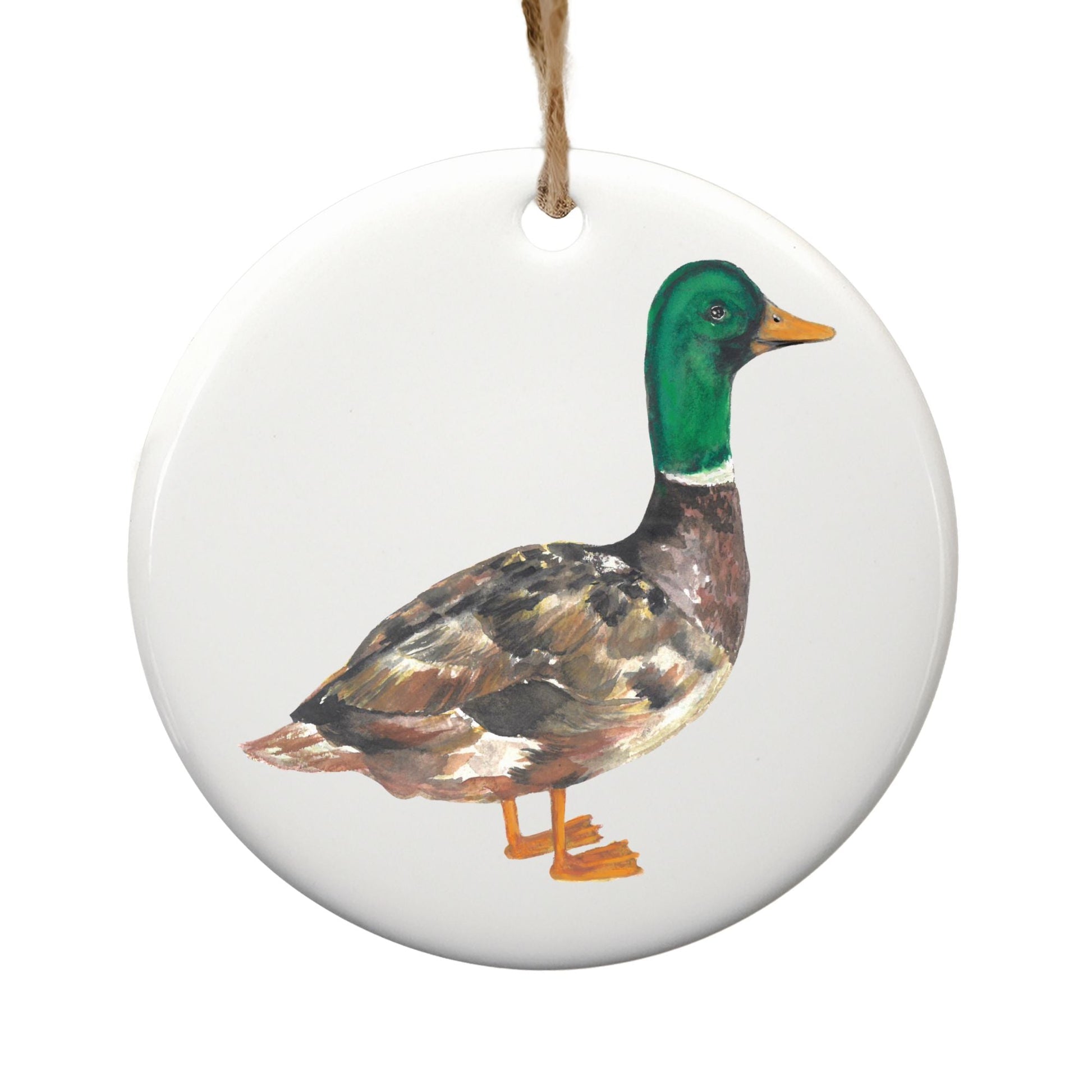 Mallard Duck Ceramic Ornament - MerikaArt