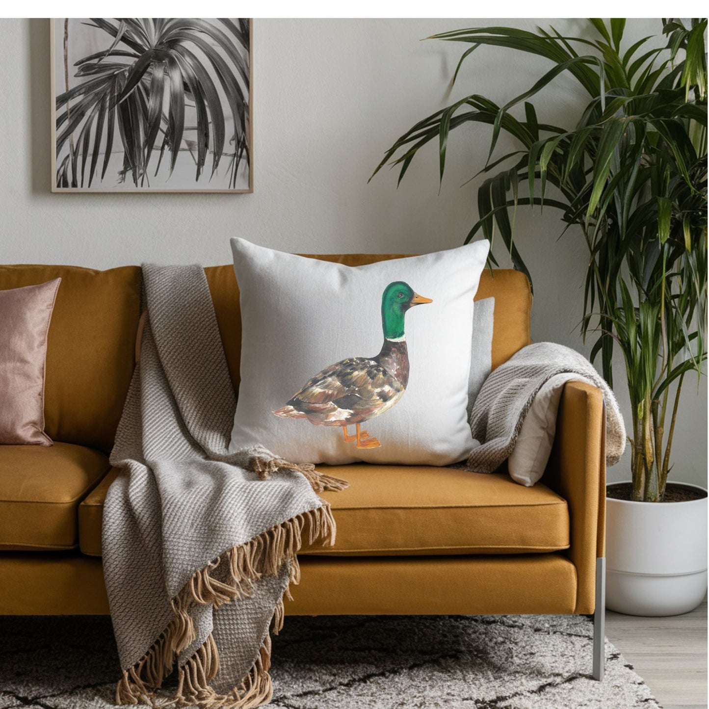 Mallard Duck Pillow - MerikaArt