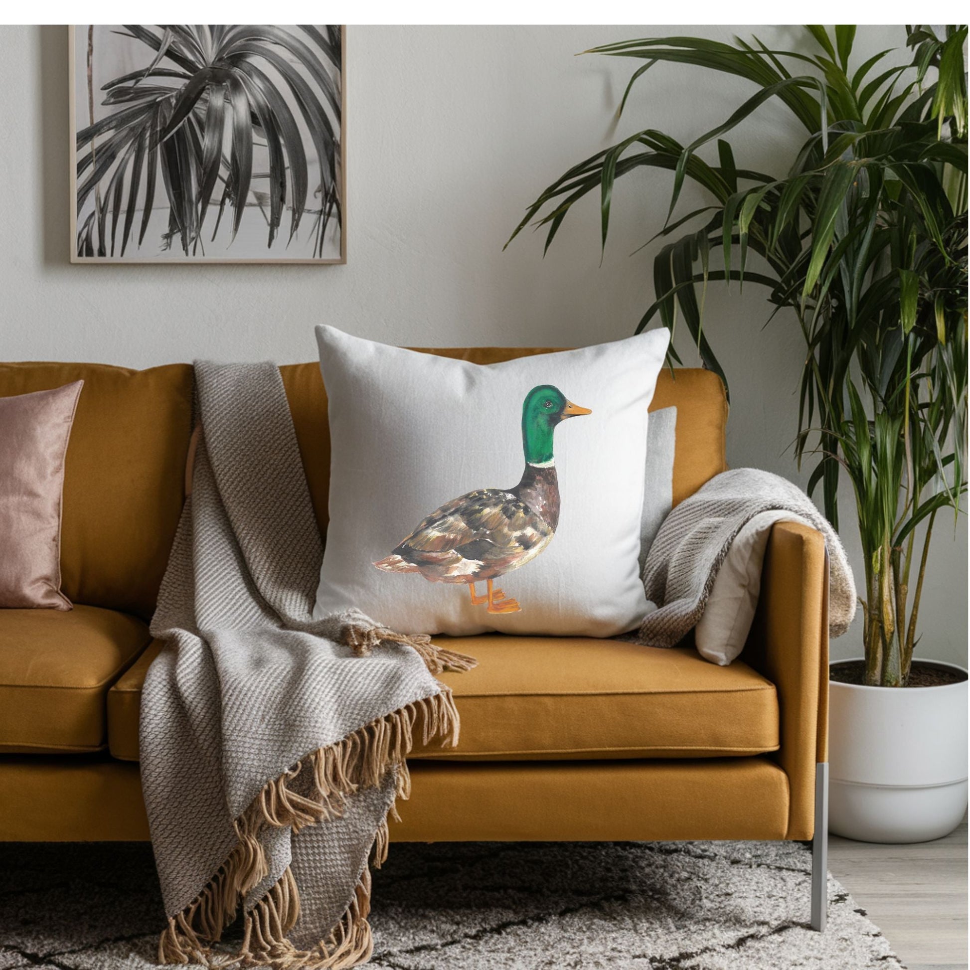 Mallard Duck Pillow - MerikaArt