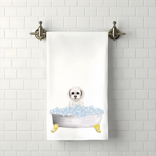 Maltese Bathroom Towel - MerikaArt