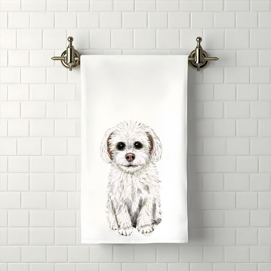 Maltese Dog Bathroom Towel - MerikaArt