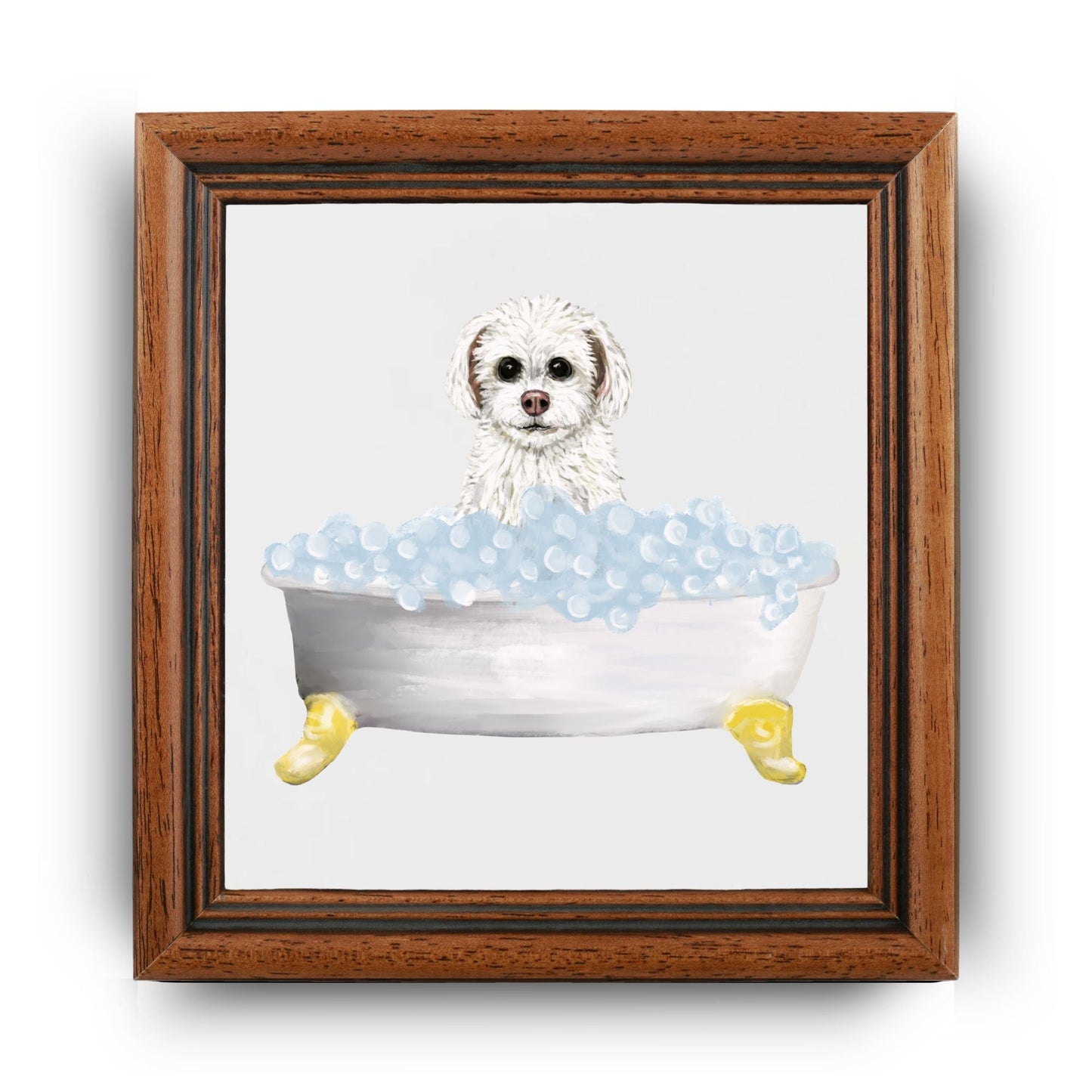 Maltese Dog Ceramic Tile - MerikaArt