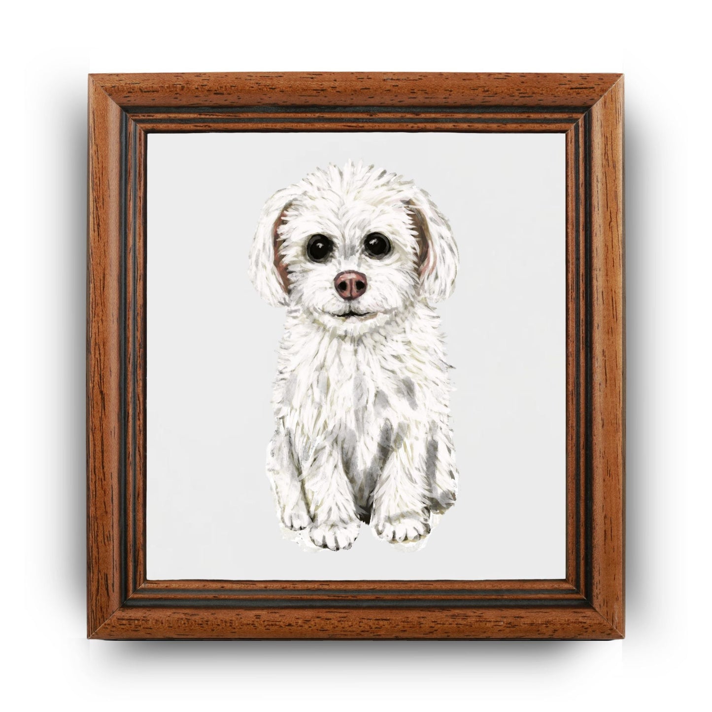 Maltese Dog Ceramic Tile - MerikaArt