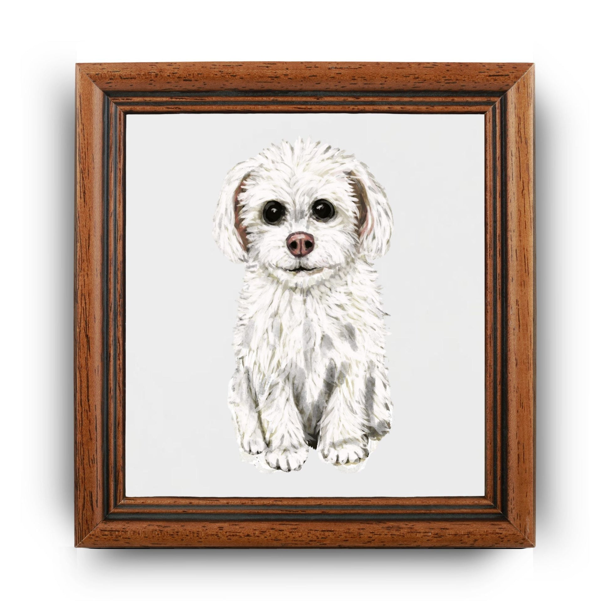 Maltese Dog Ceramic Tile - MerikaArt