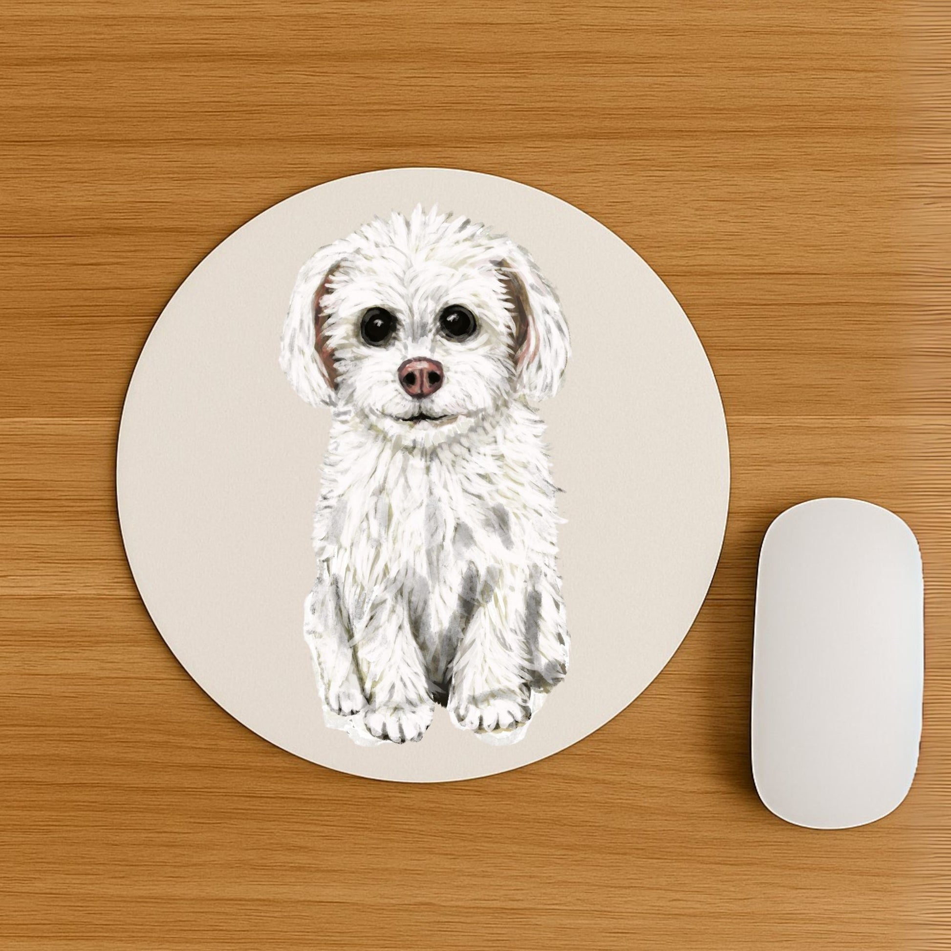Maltese Dog Mousepad - MerikaArt
