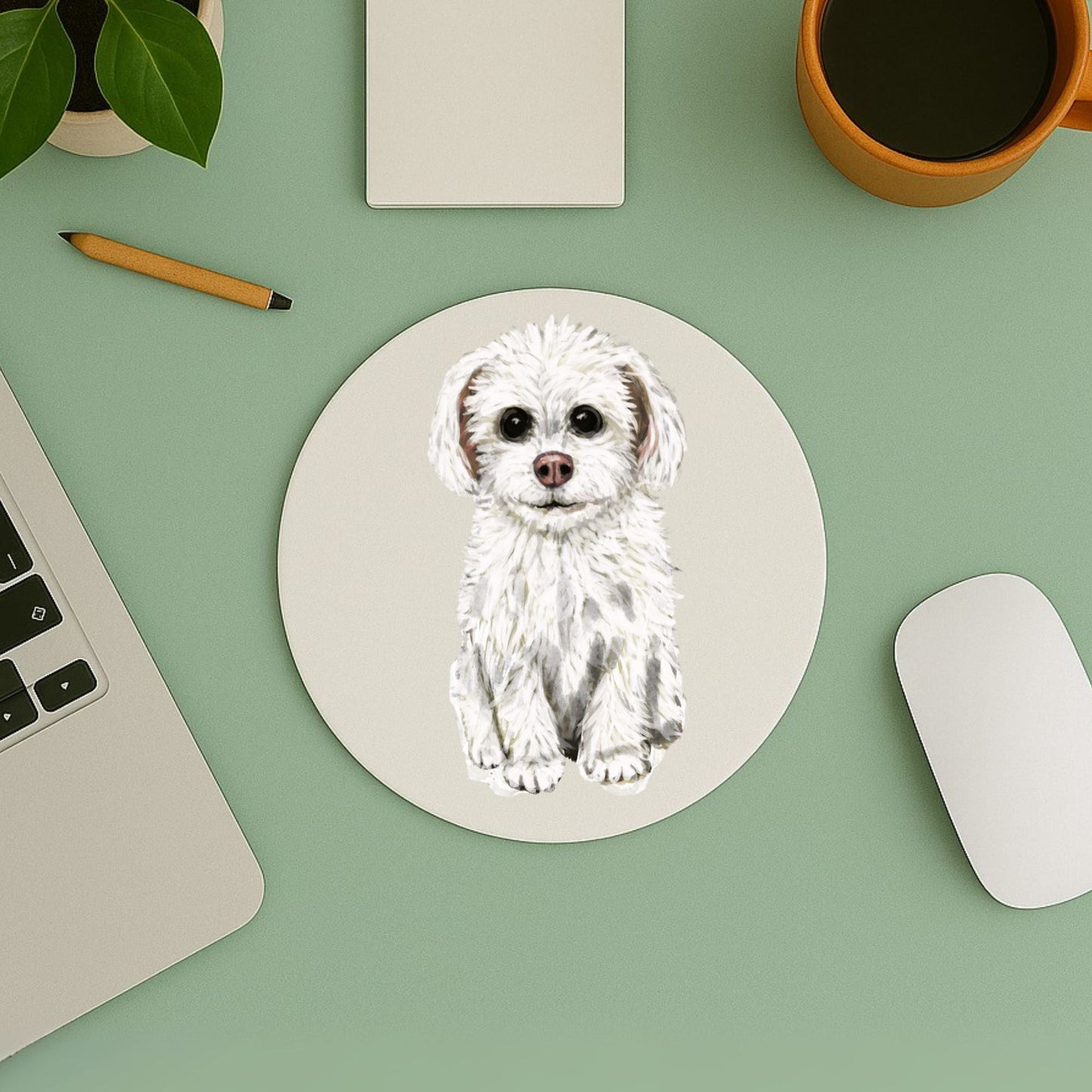 Maltese Dog Mousepad - MerikaArt
