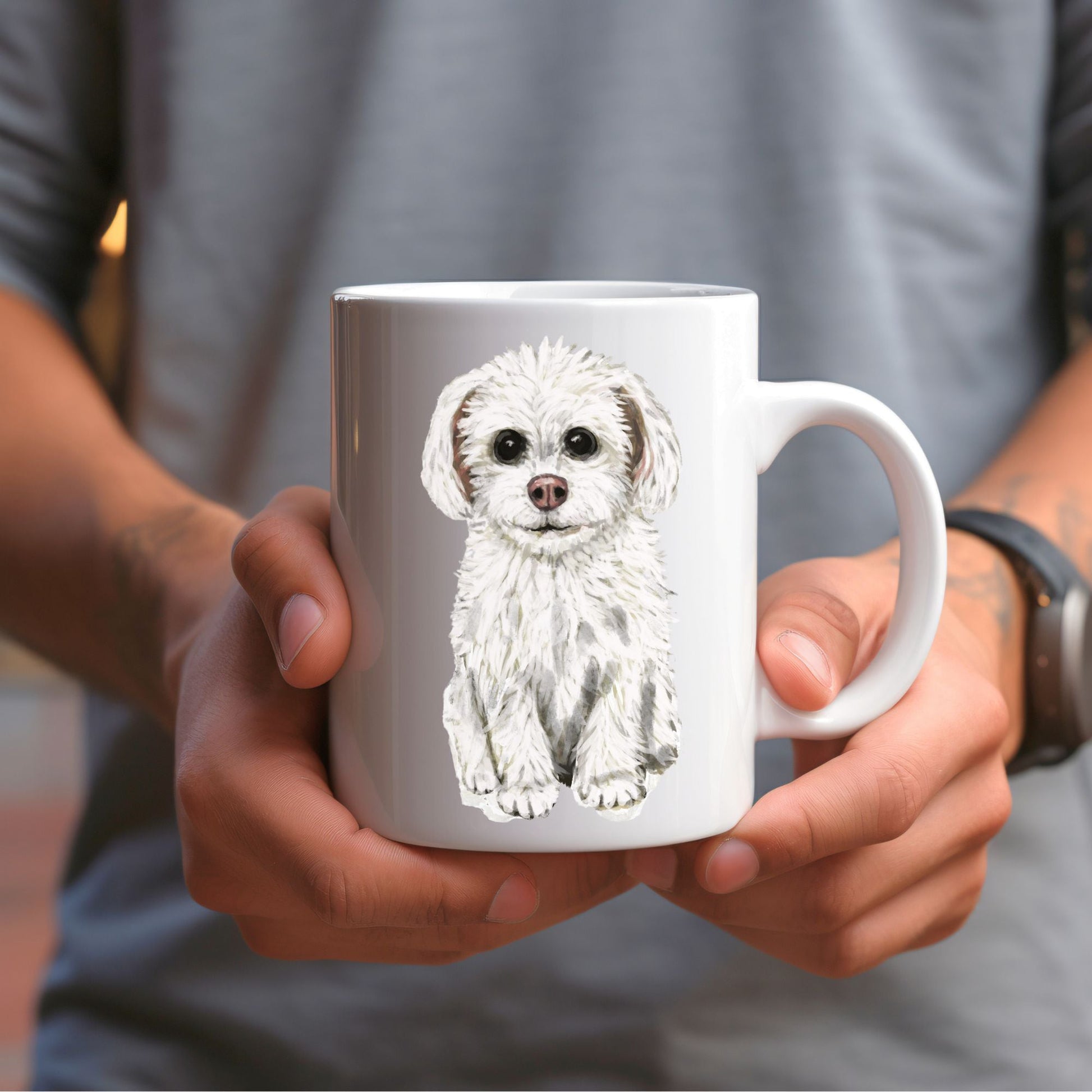 Maltese Dog Mug - MerikaArt