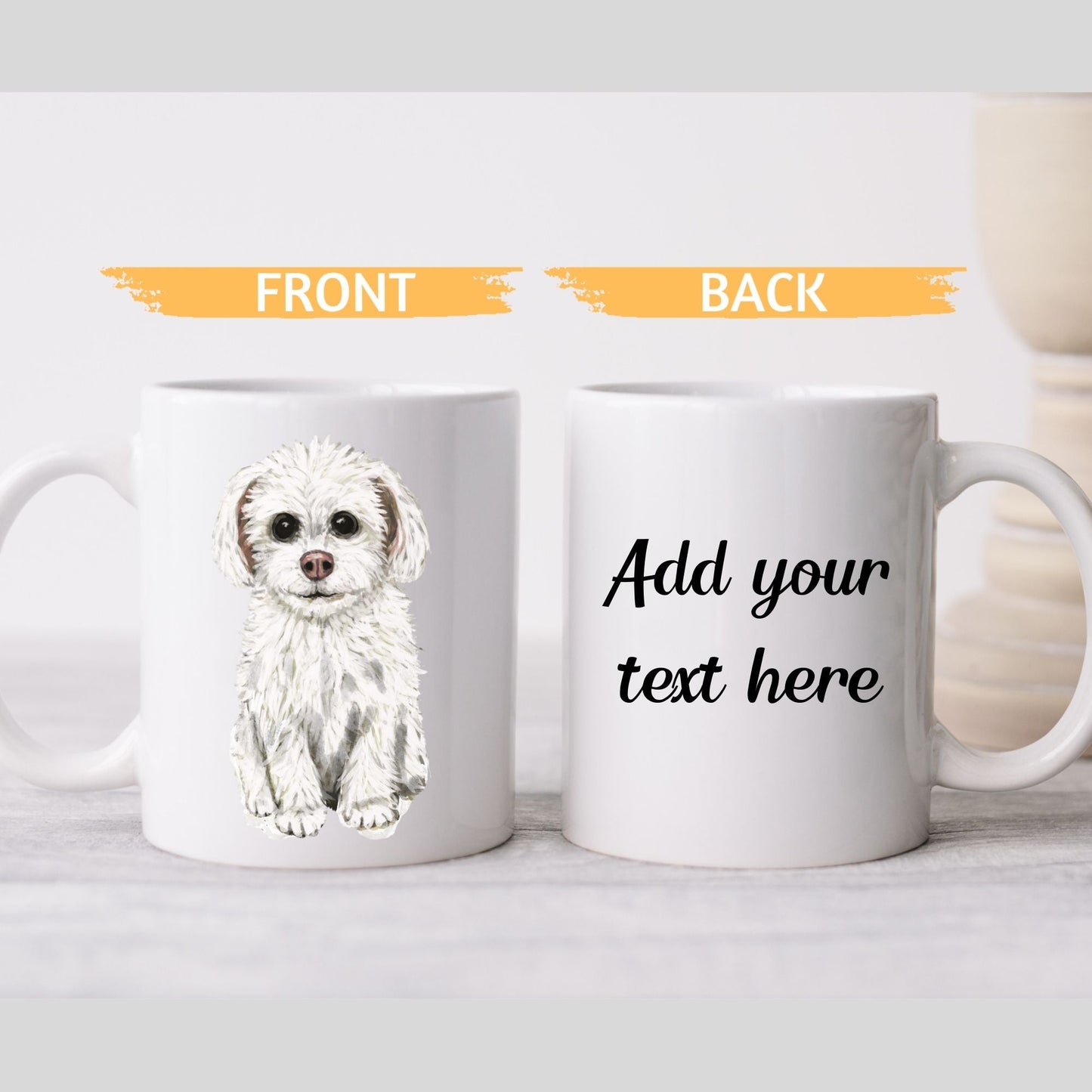 Maltese Dog Mug - MerikaArt