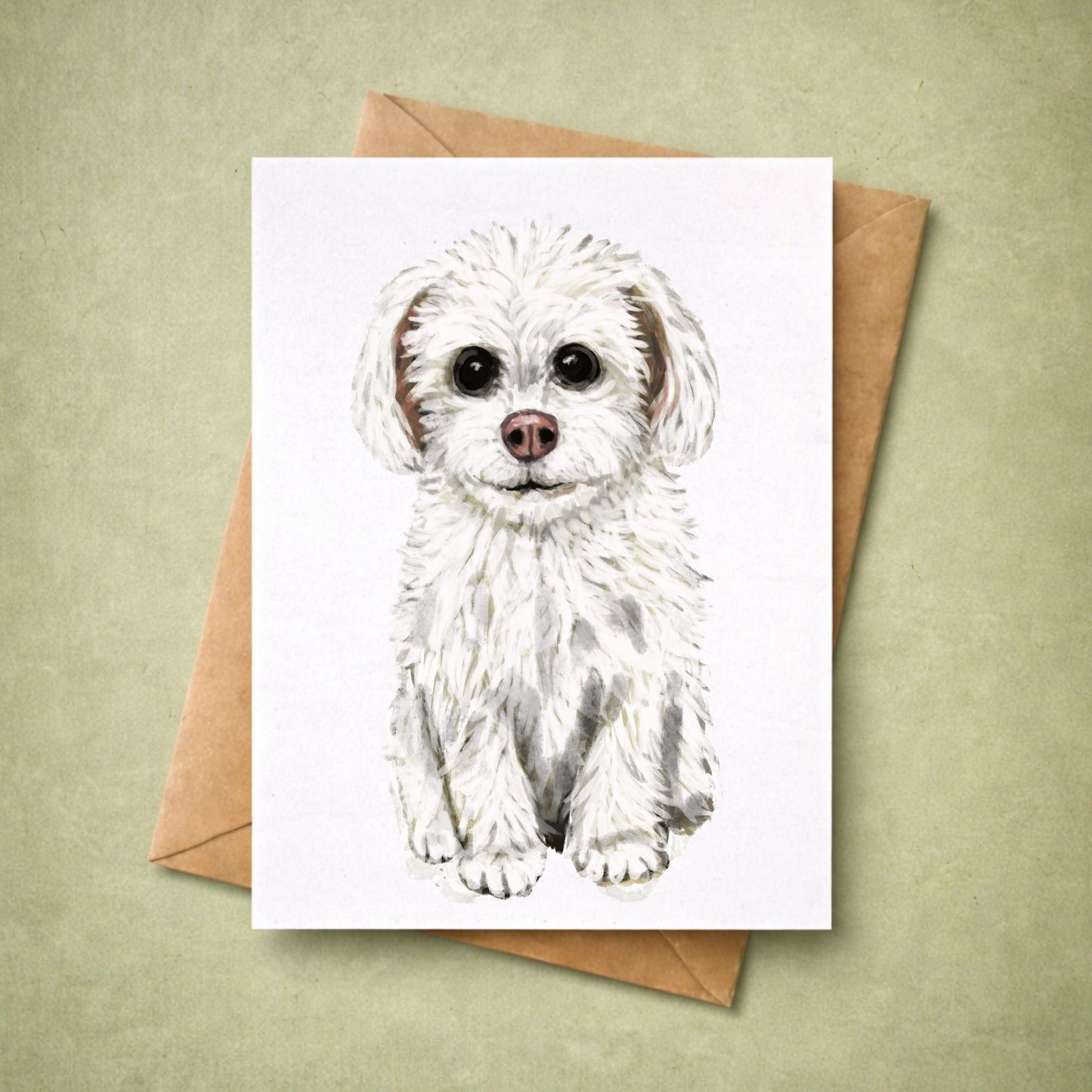 Maltese Dog Postcard - MerikaArt