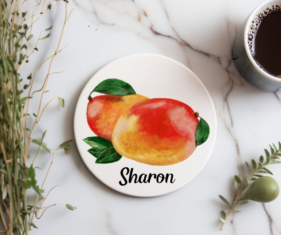 Mango Ceramic Coaster - MerikaArt