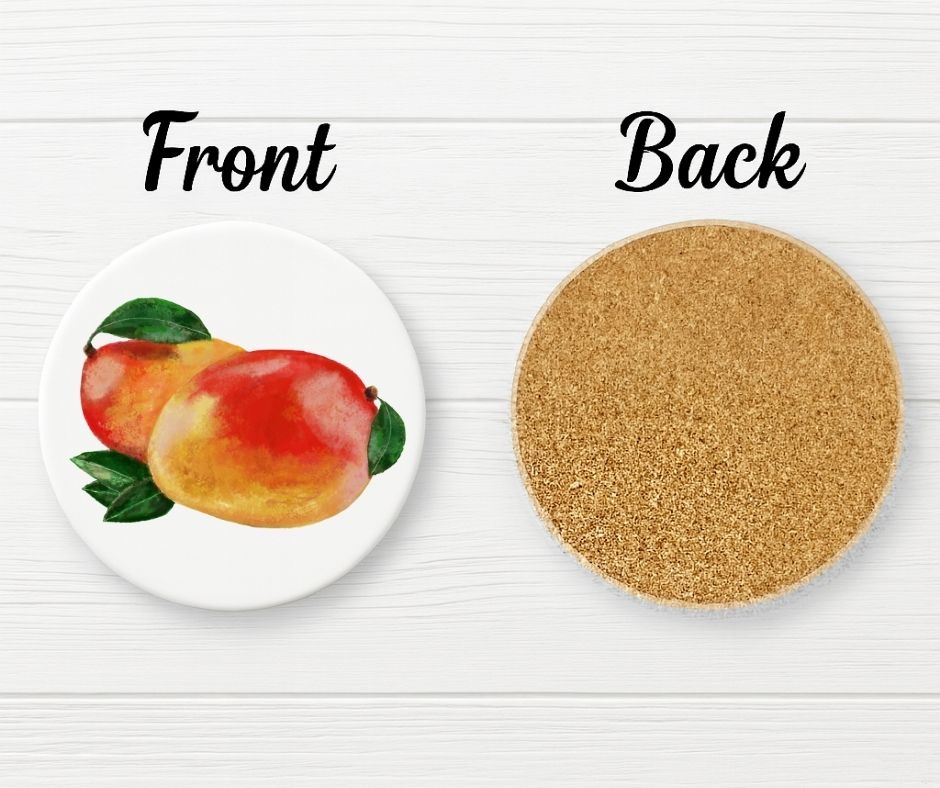 Mango Ceramic Coaster - MerikaArt