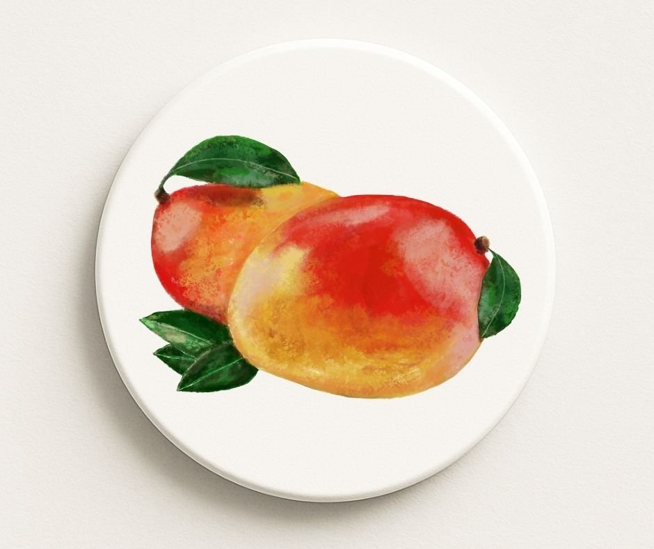 Mango Ceramic Coaster - MerikaArt