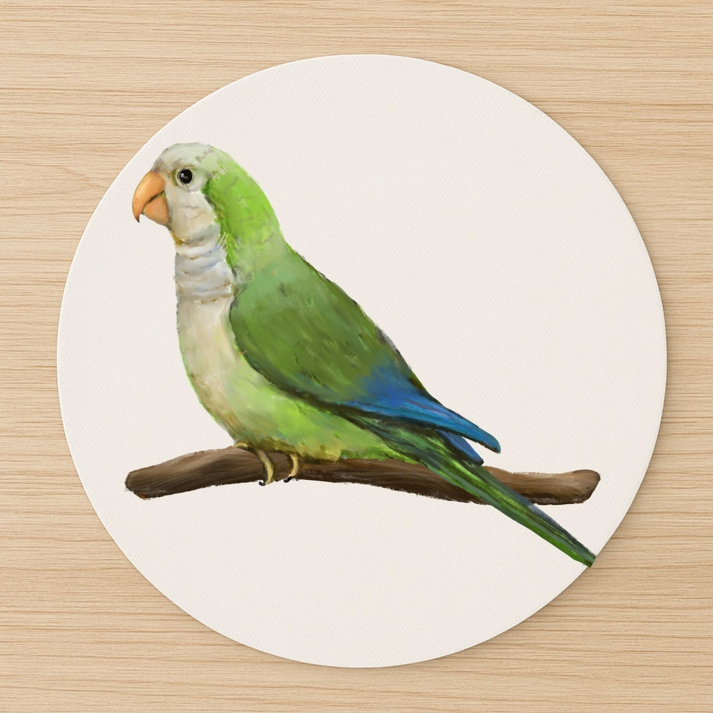 Monk Parakeet Mousepad - MerikaArt