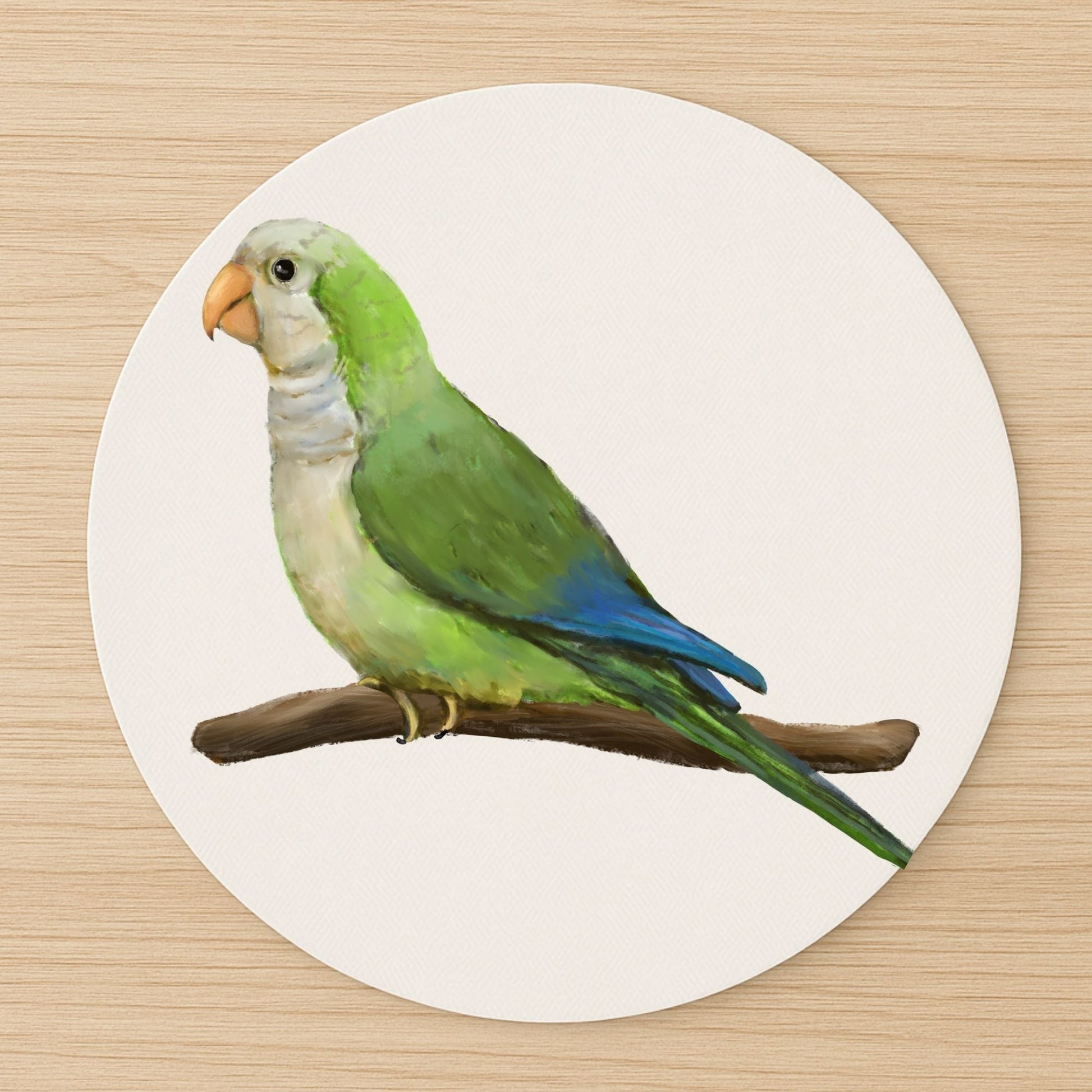 Monk Parakeet Mousepad - MerikaArt