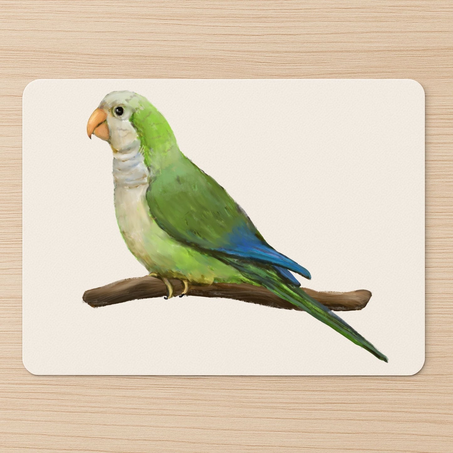 Monk Parakeet Mousepad - MerikaArt