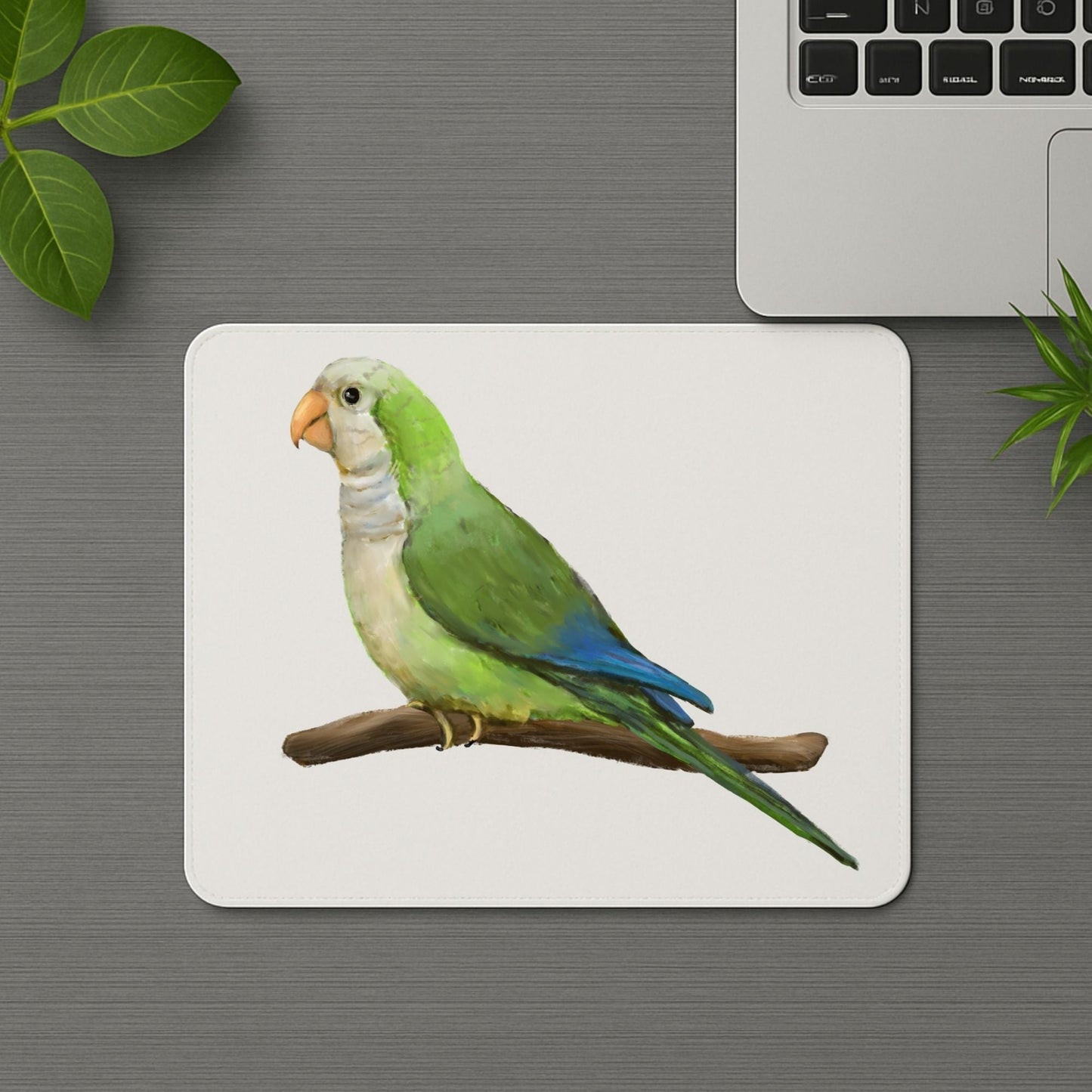Monk Parakeet Mousepad - MerikaArt