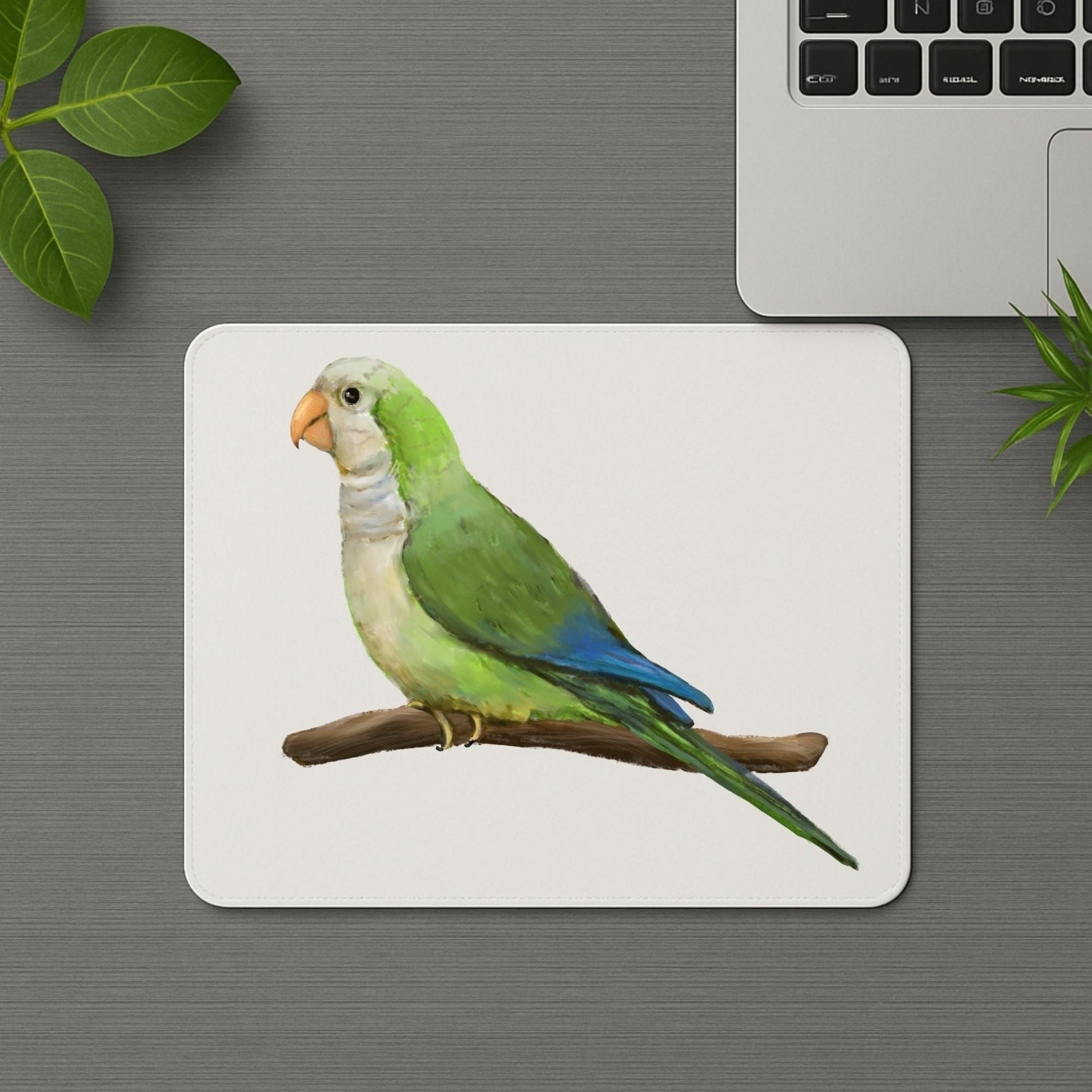 Monk Parakeet Mousepad - MerikaArt