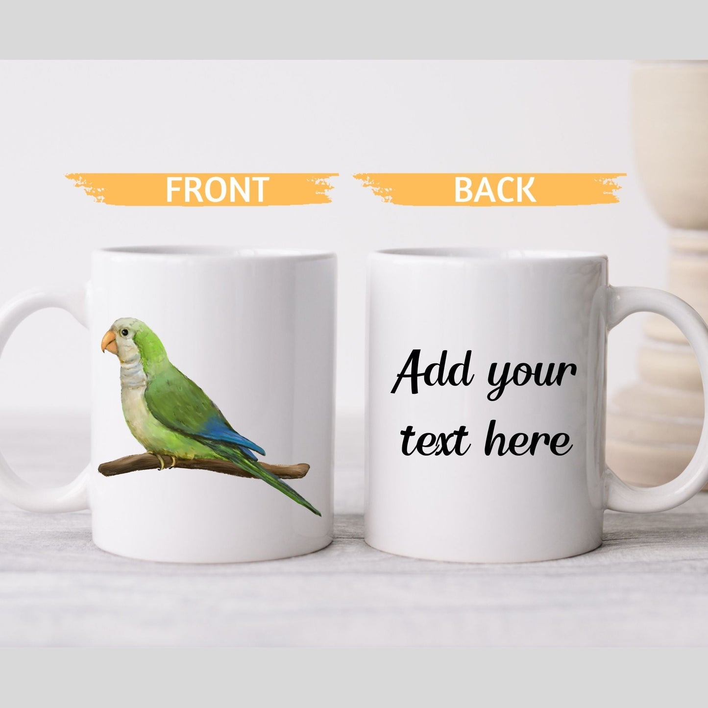 Monk Parakeet Mug - MerikaArt