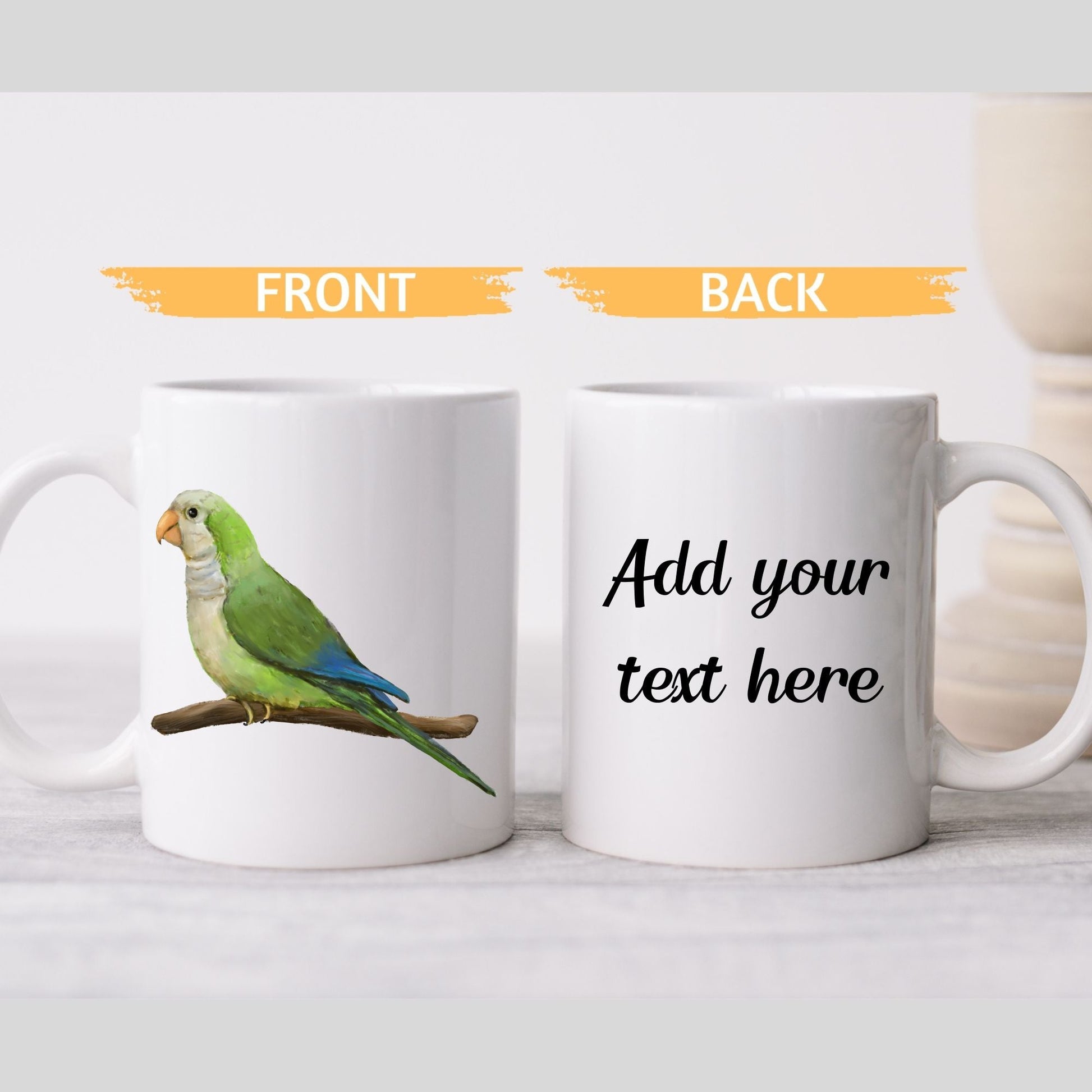 Monk Parakeet Mug - MerikaArt