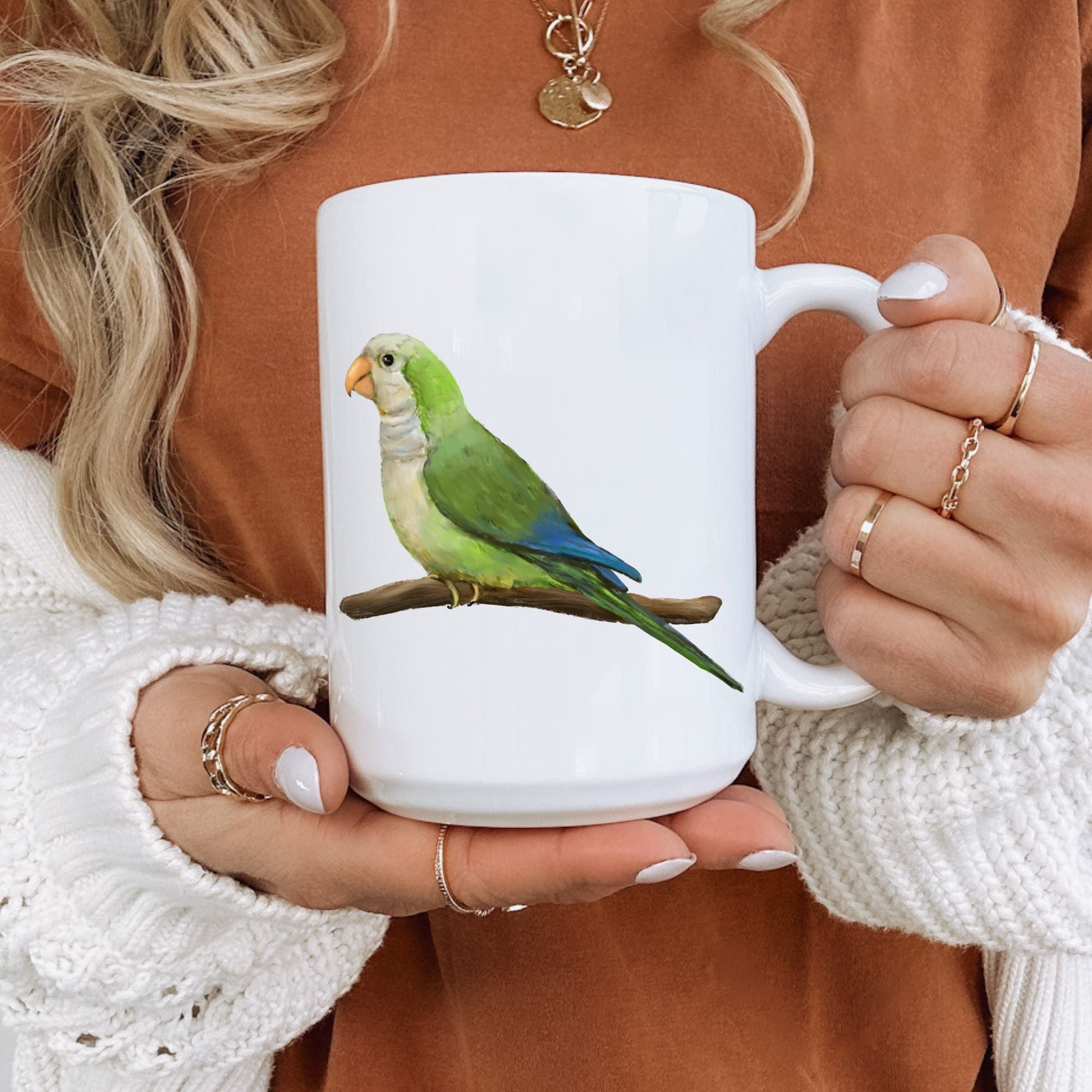 Monk Parakeet Mug - MerikaArt