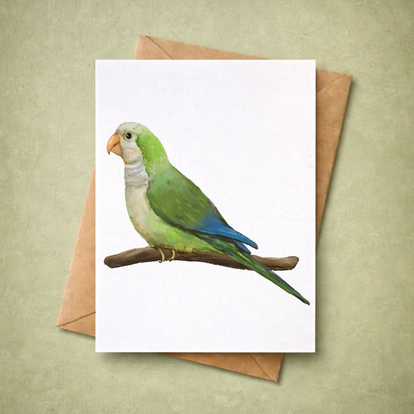 Monk Parakeet Postcard - MerikaArt