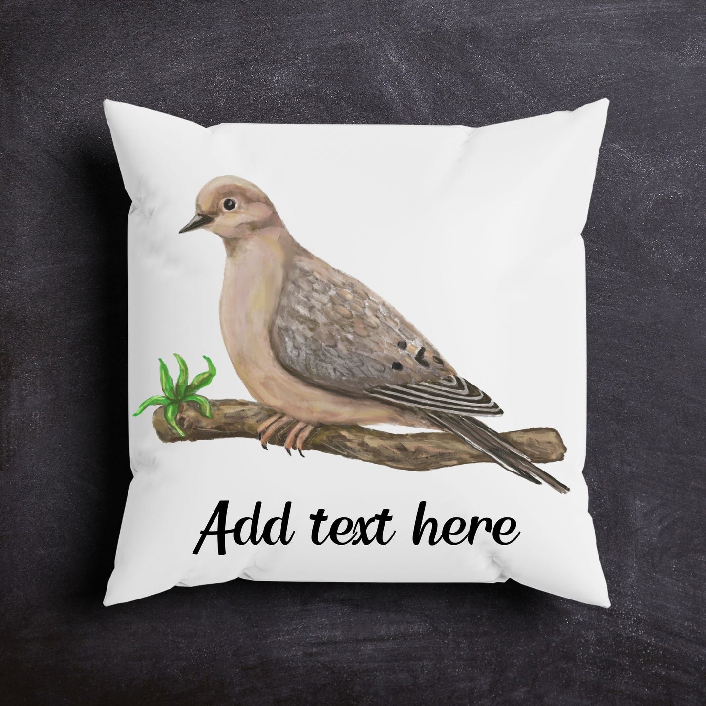 Mourning Dove Bird Pillow - MerikaArt