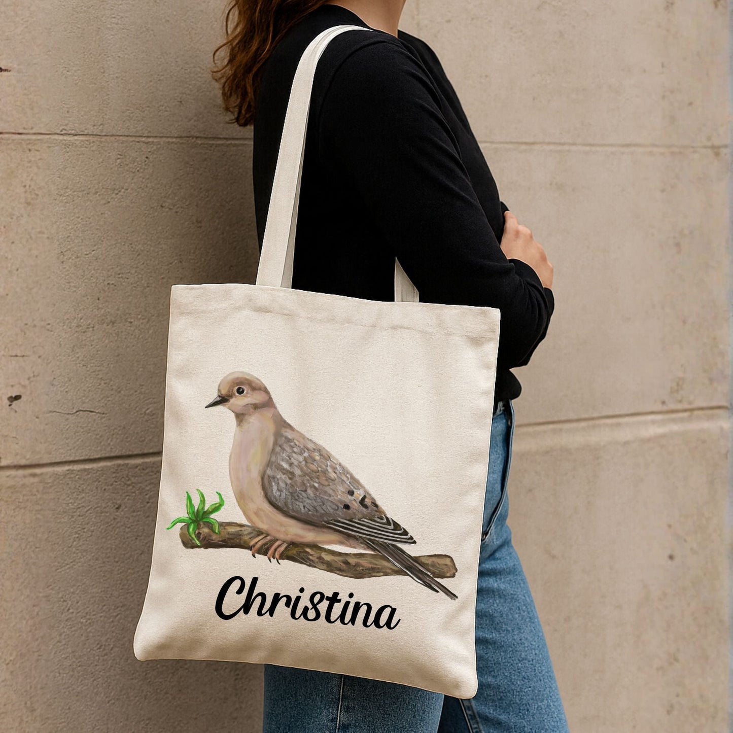 Mourning Dove Canvas Tote Bag - MerikaArt