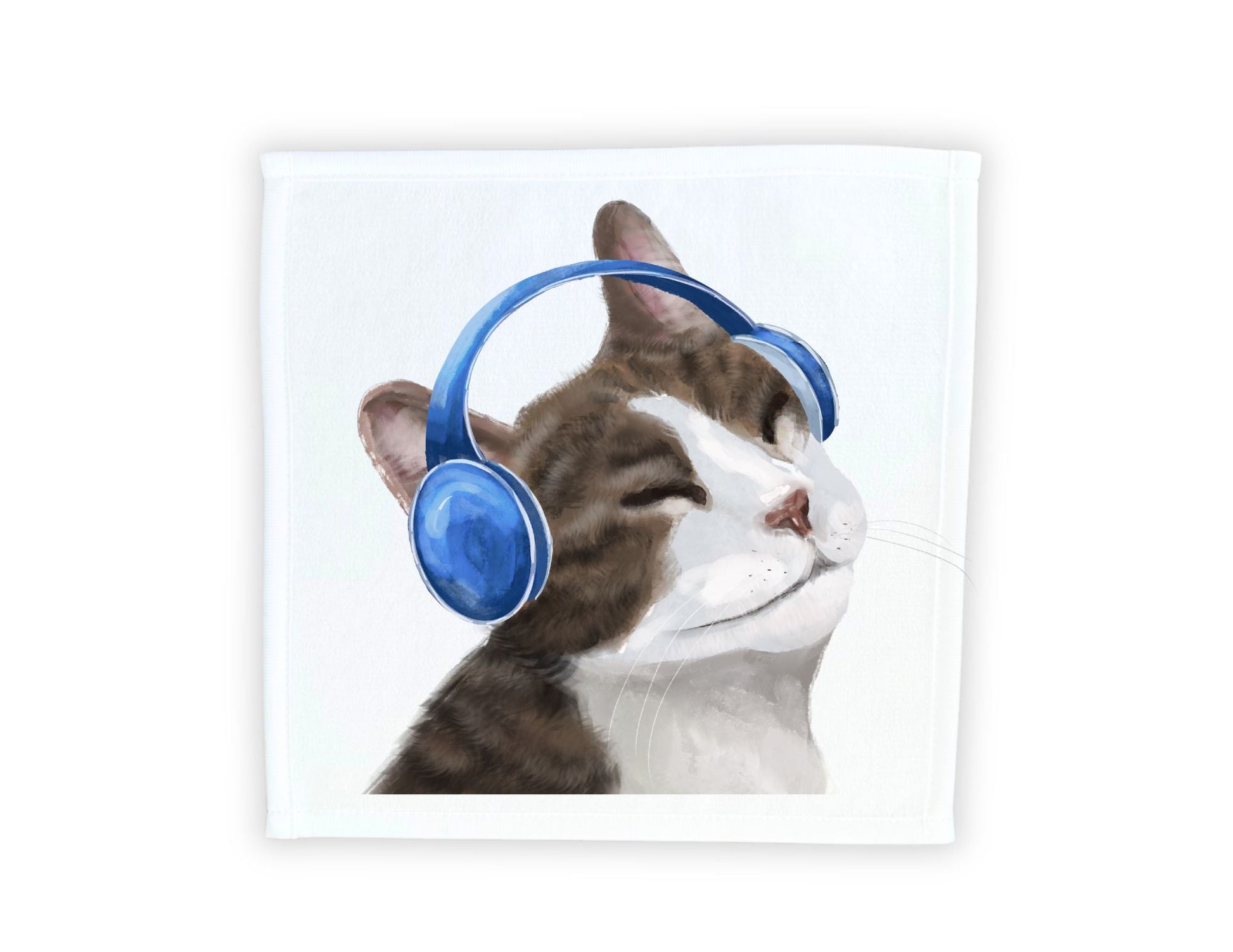 Music - Loving Cat Washcloth – A Perfect Gift for Cat and Music Lovers - MerikaArt