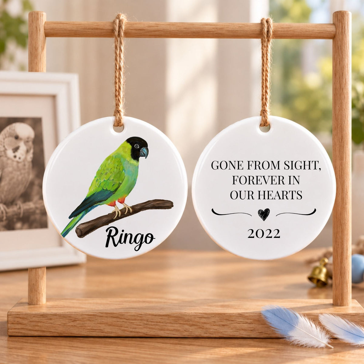 Nanday Conure Ceramic Ornament - MerikaArt