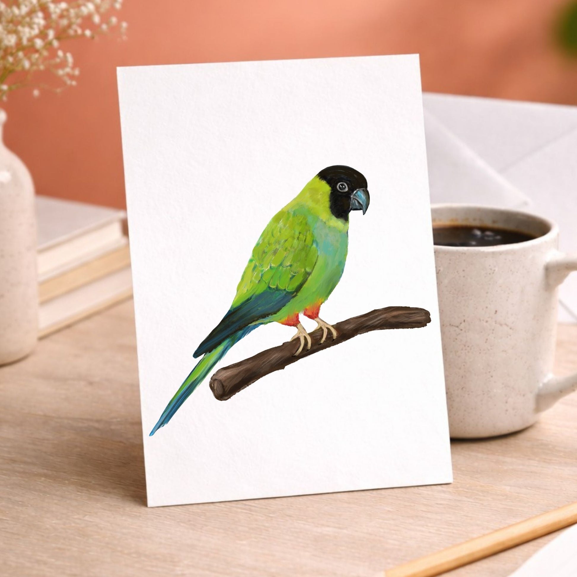 Nanday Conure Postcard - MerikaArt
