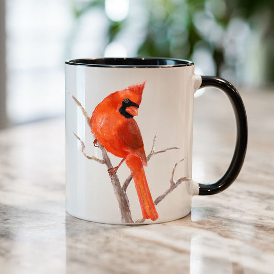 Northern Cardinal Ceramic Coffee Mug - MerikaArt