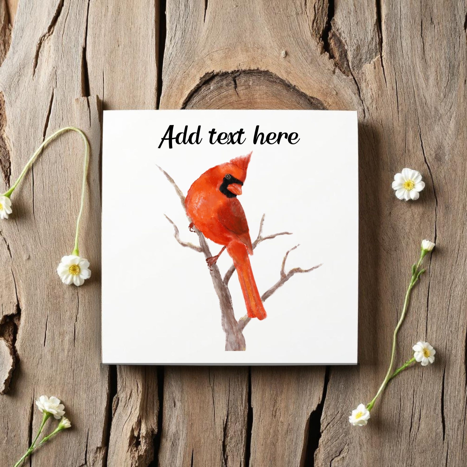 Northern Cardinal Ceramic Tile – Handcrafted Bird Art - MerikaArt