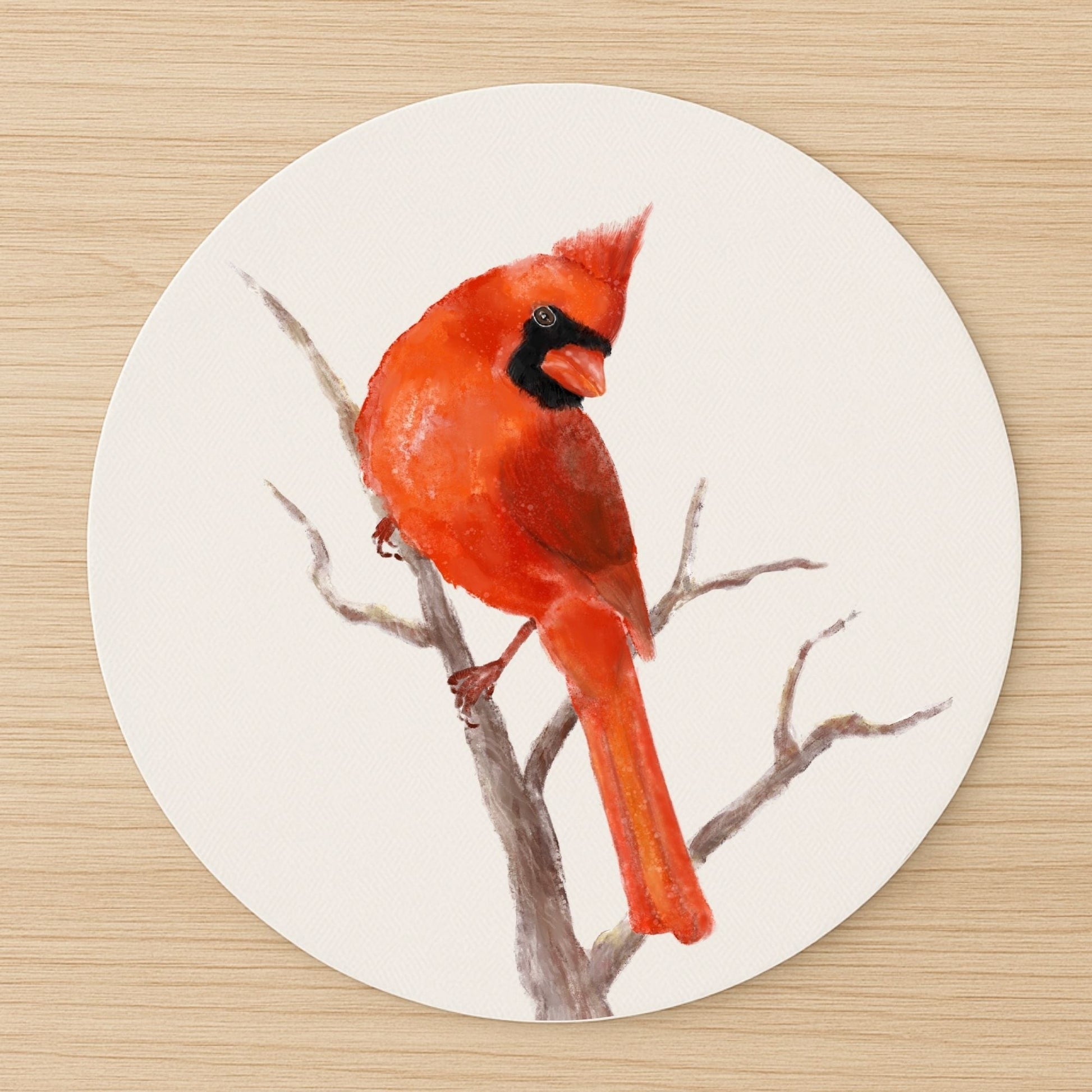 Northern Cardinal Mousepad - MerikaArt