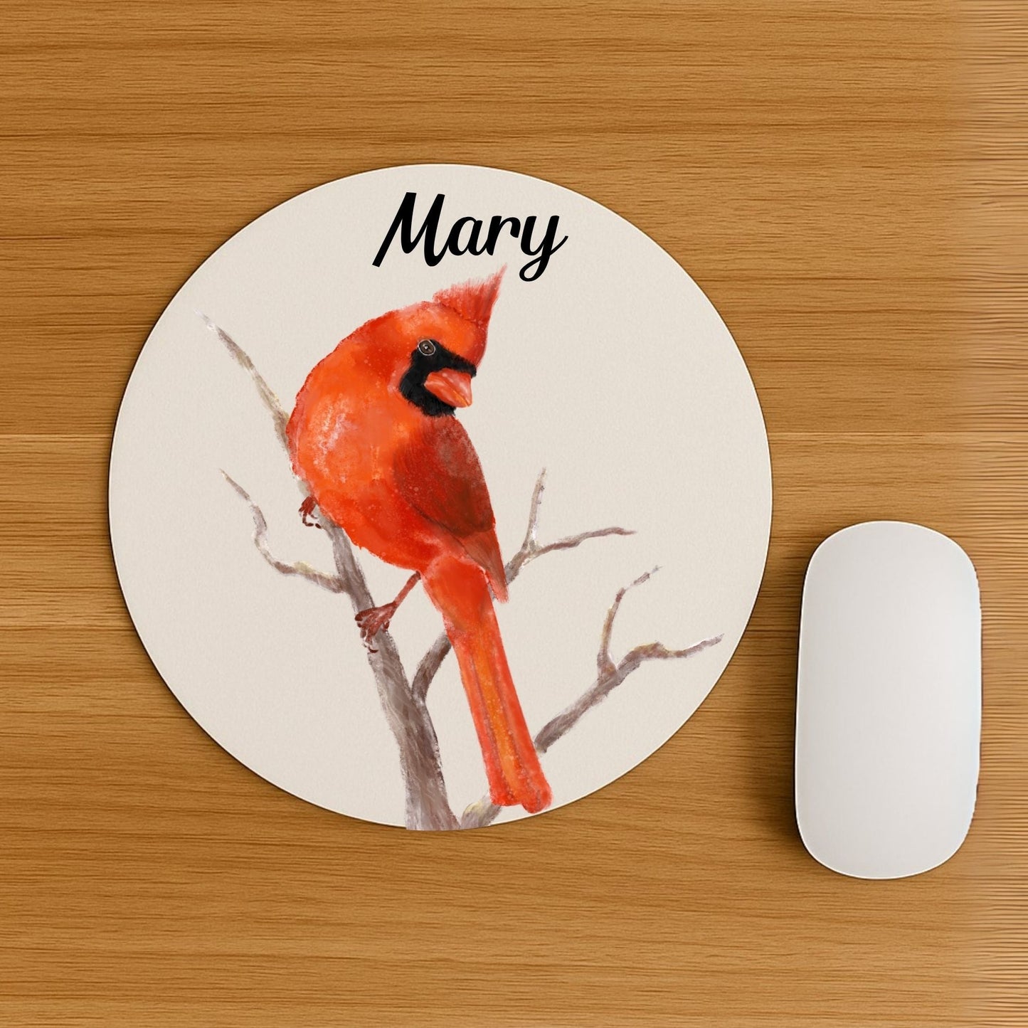 Northern Cardinal Mousepad - MerikaArt