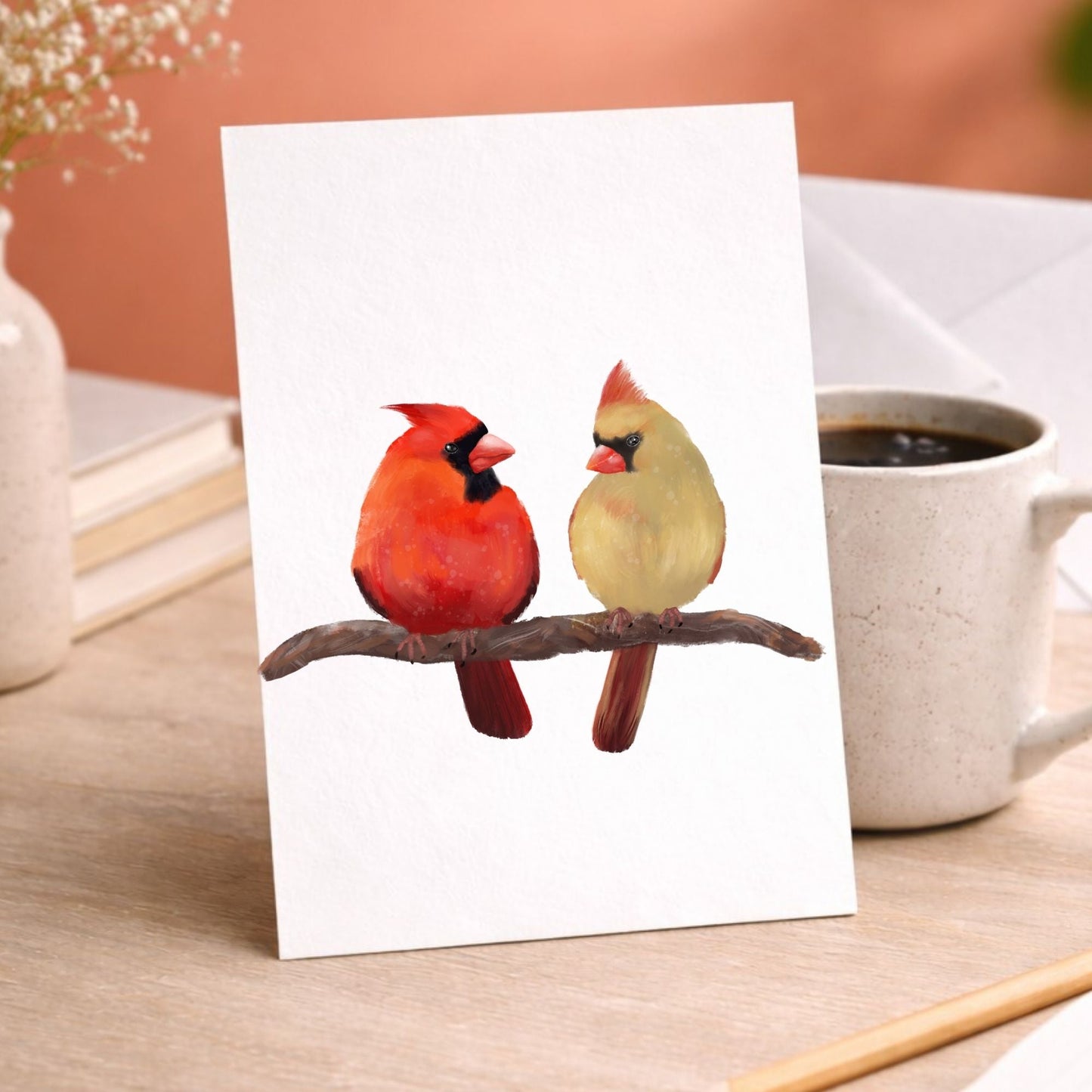 Northern Cardinal Pair - MerikaArt