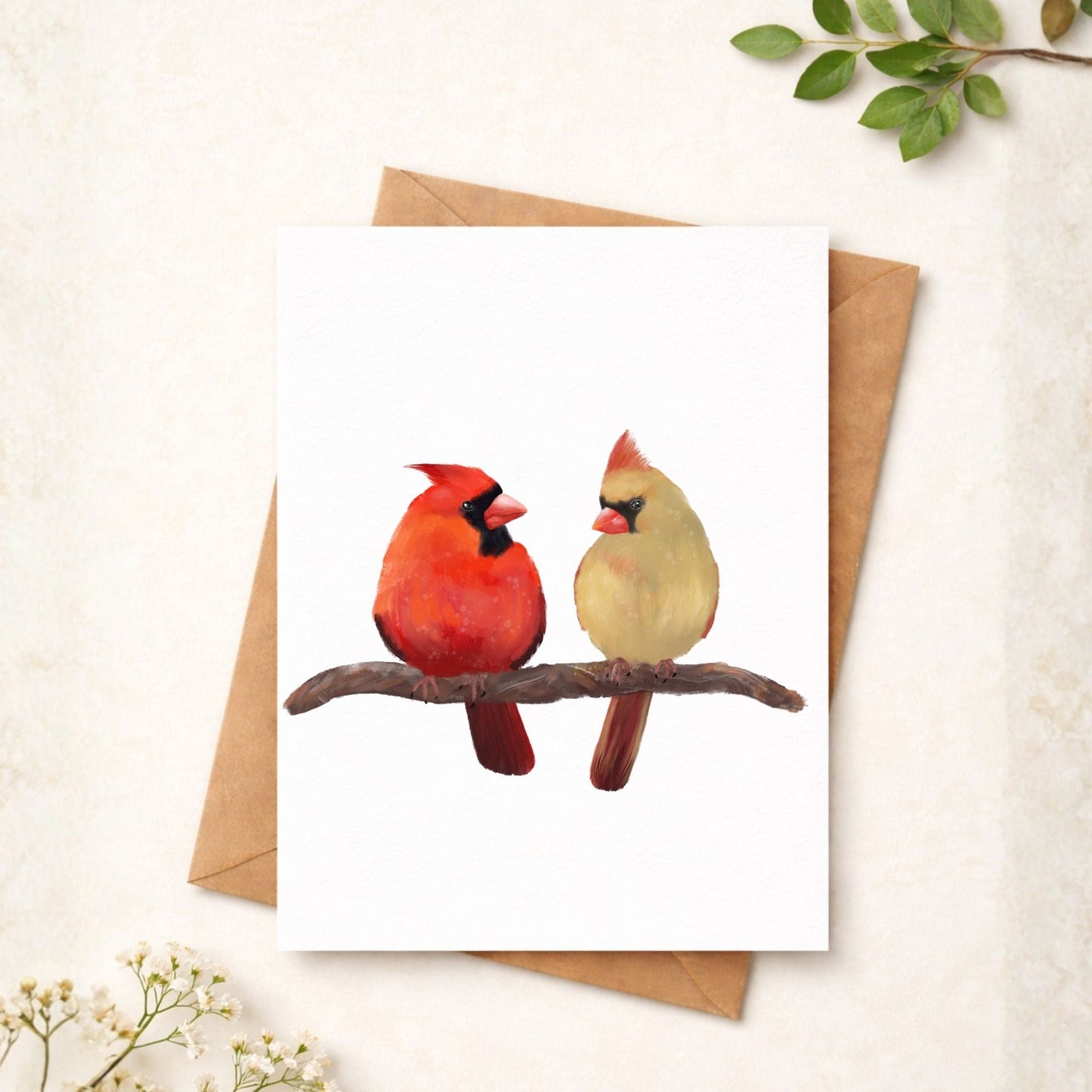 Northern Cardinal Pair - MerikaArt