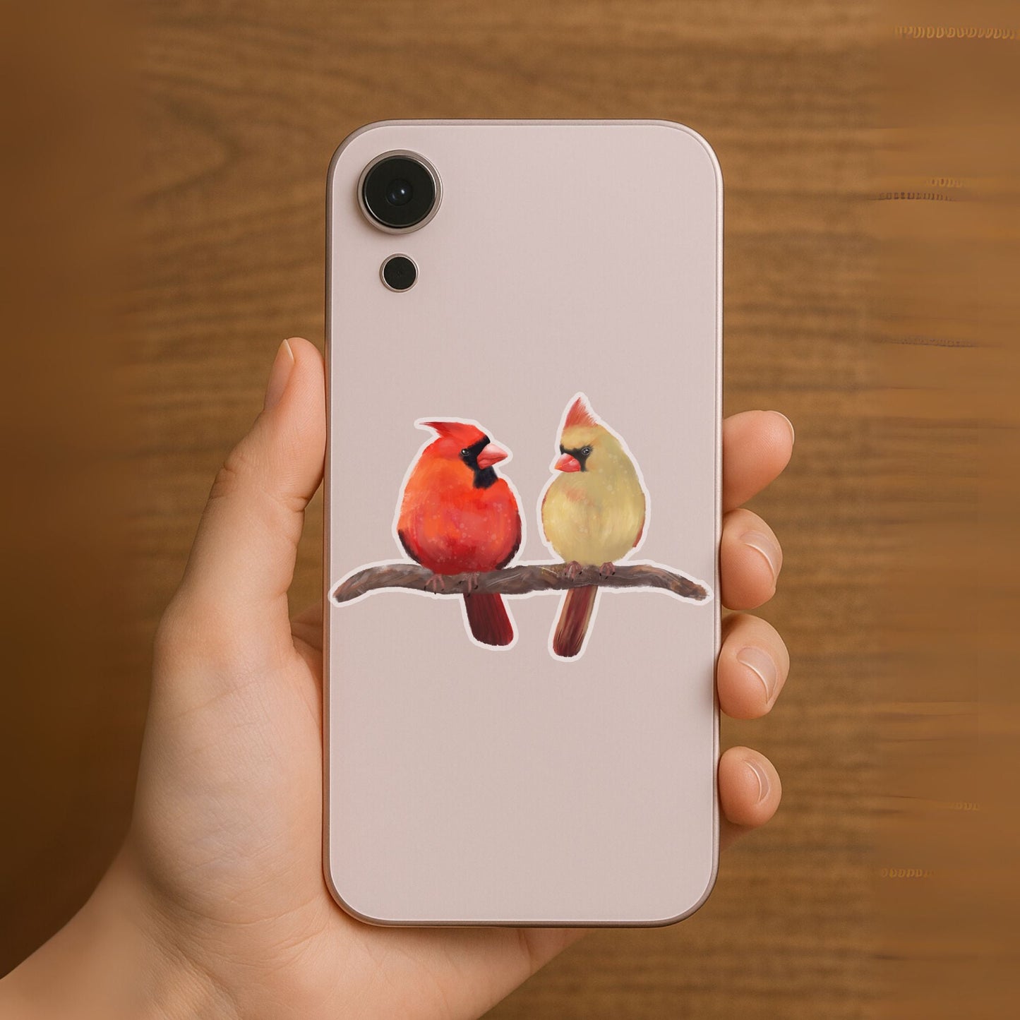 Northern Cardinal Pair Sticker - MerikaArt