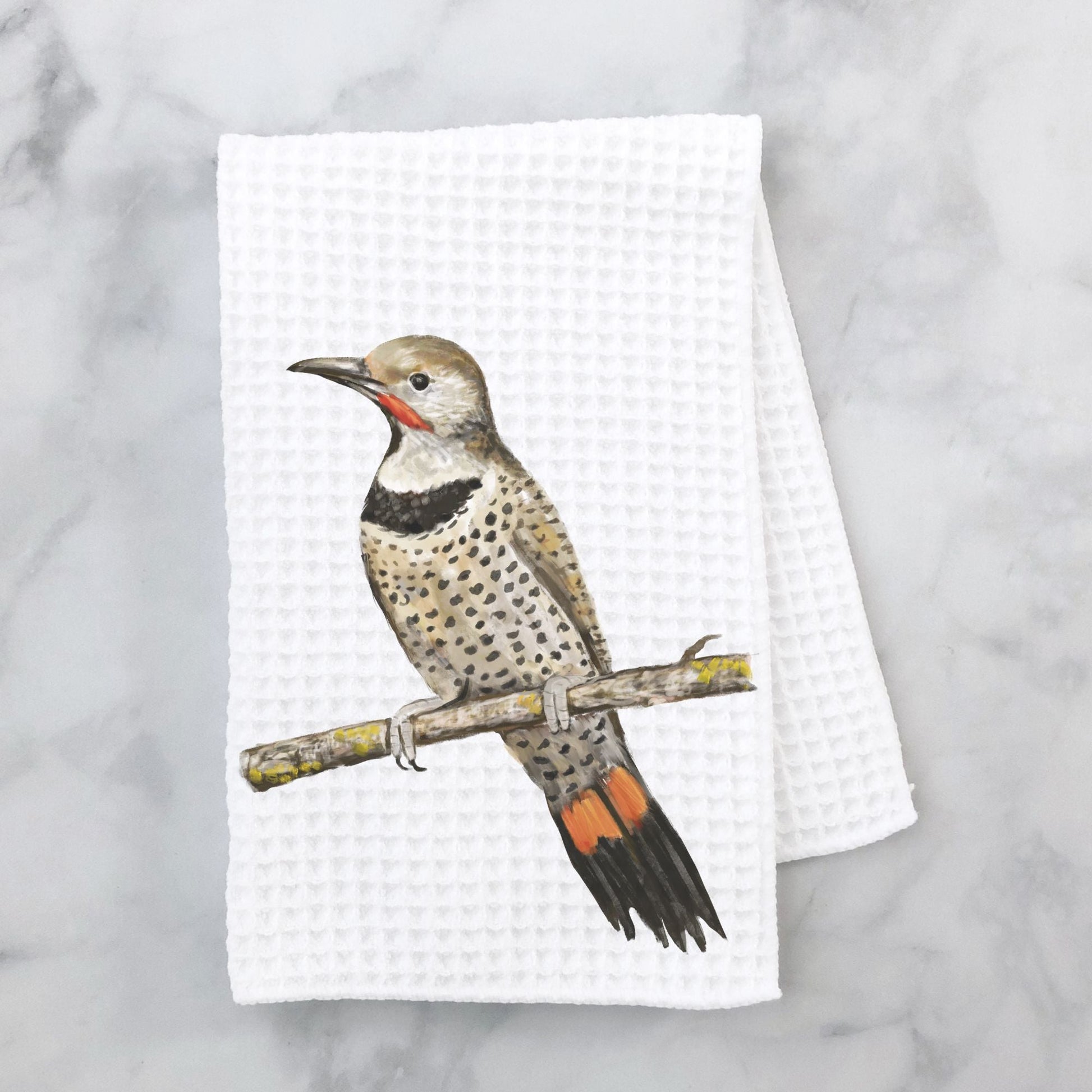 Northern Flicker Bird Kitchen Towel - MerikaArt