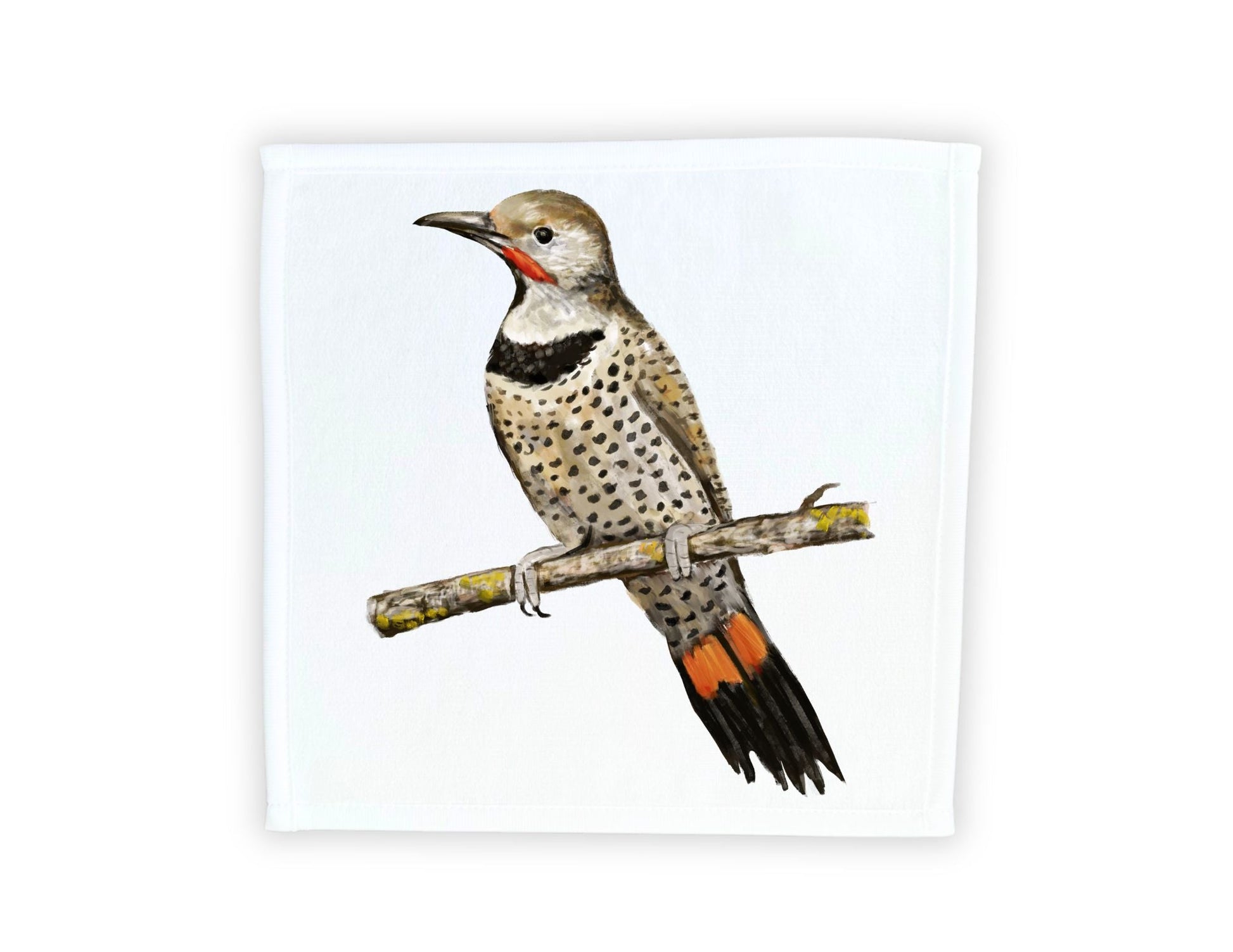 Northern Flicker Bird Washcloth - MerikaArt