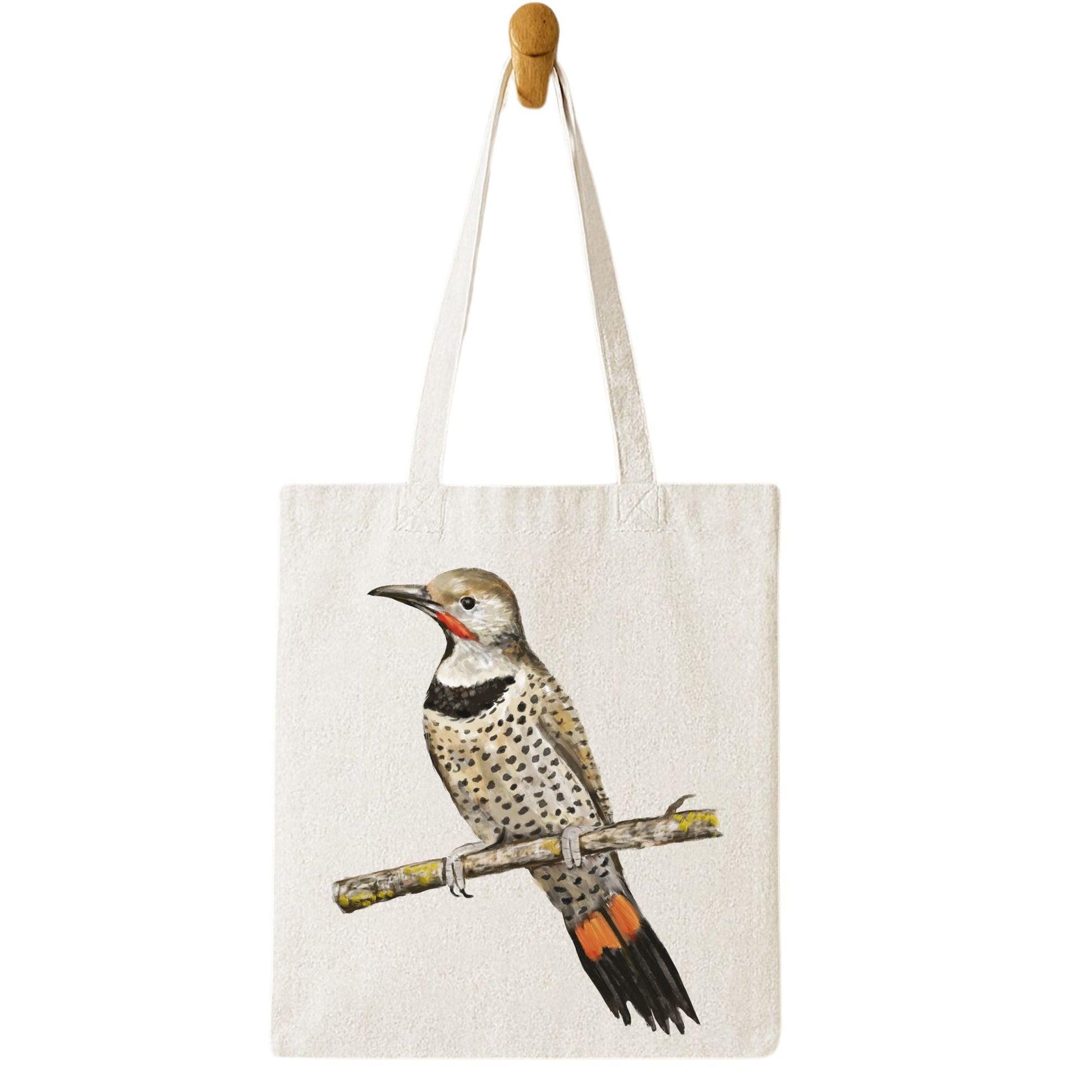 Northern Flicker Canvas Tote Bag - MerikaArt