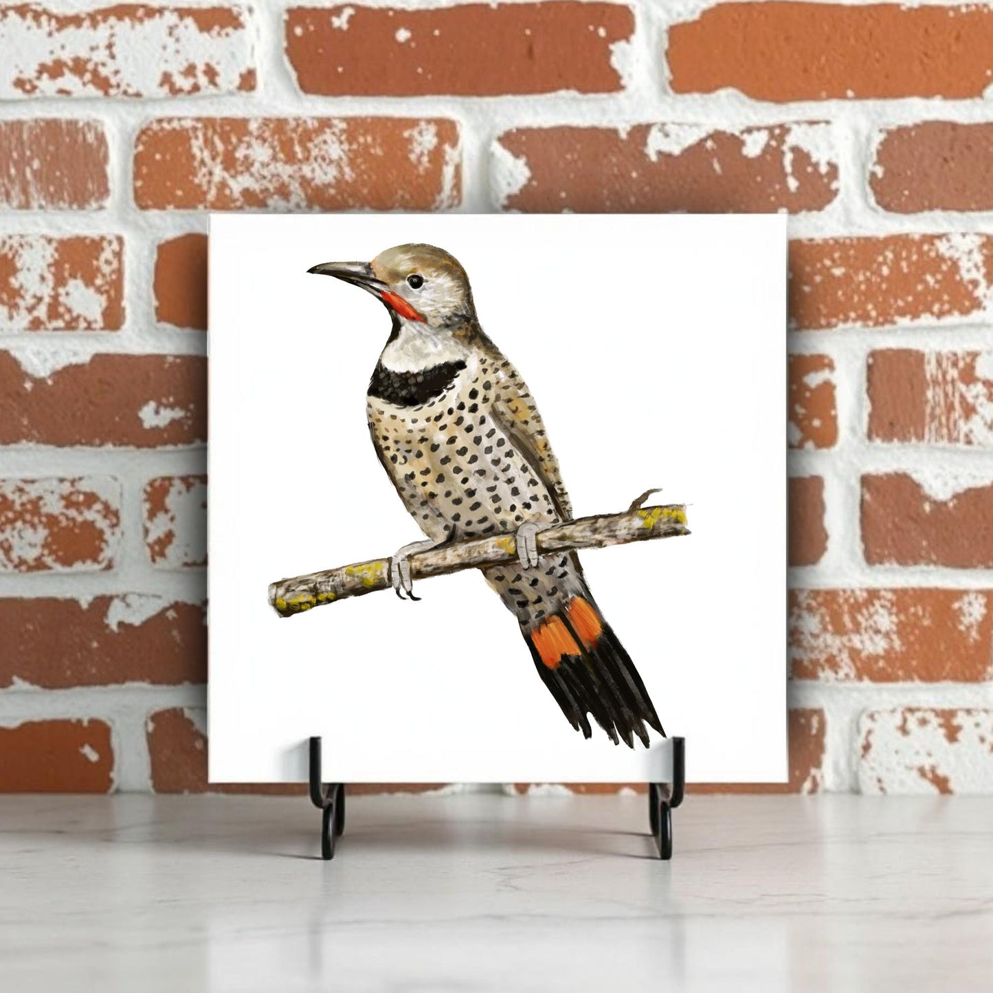 Northern Flicker Ceramic Tile - MerikaArt